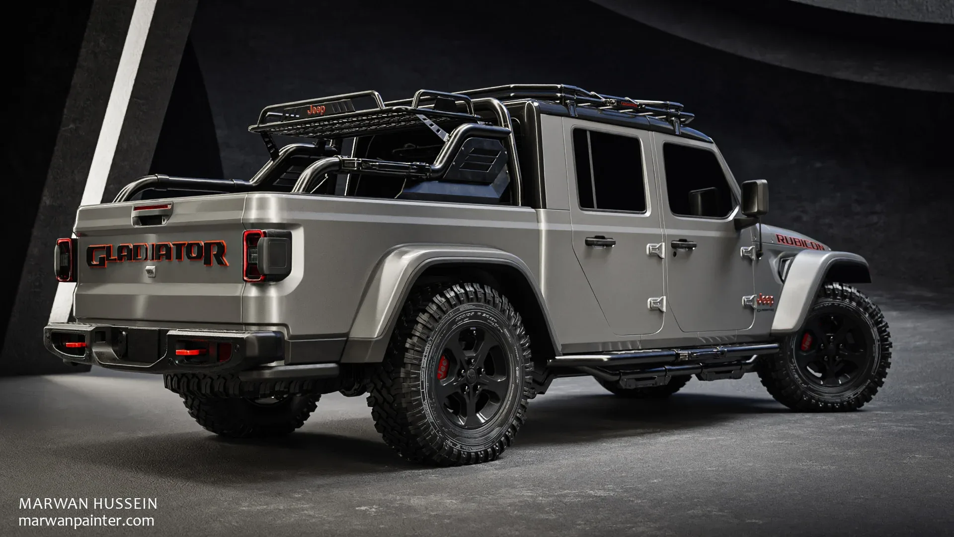 The Jeep Gladiator Rubicon 3D model