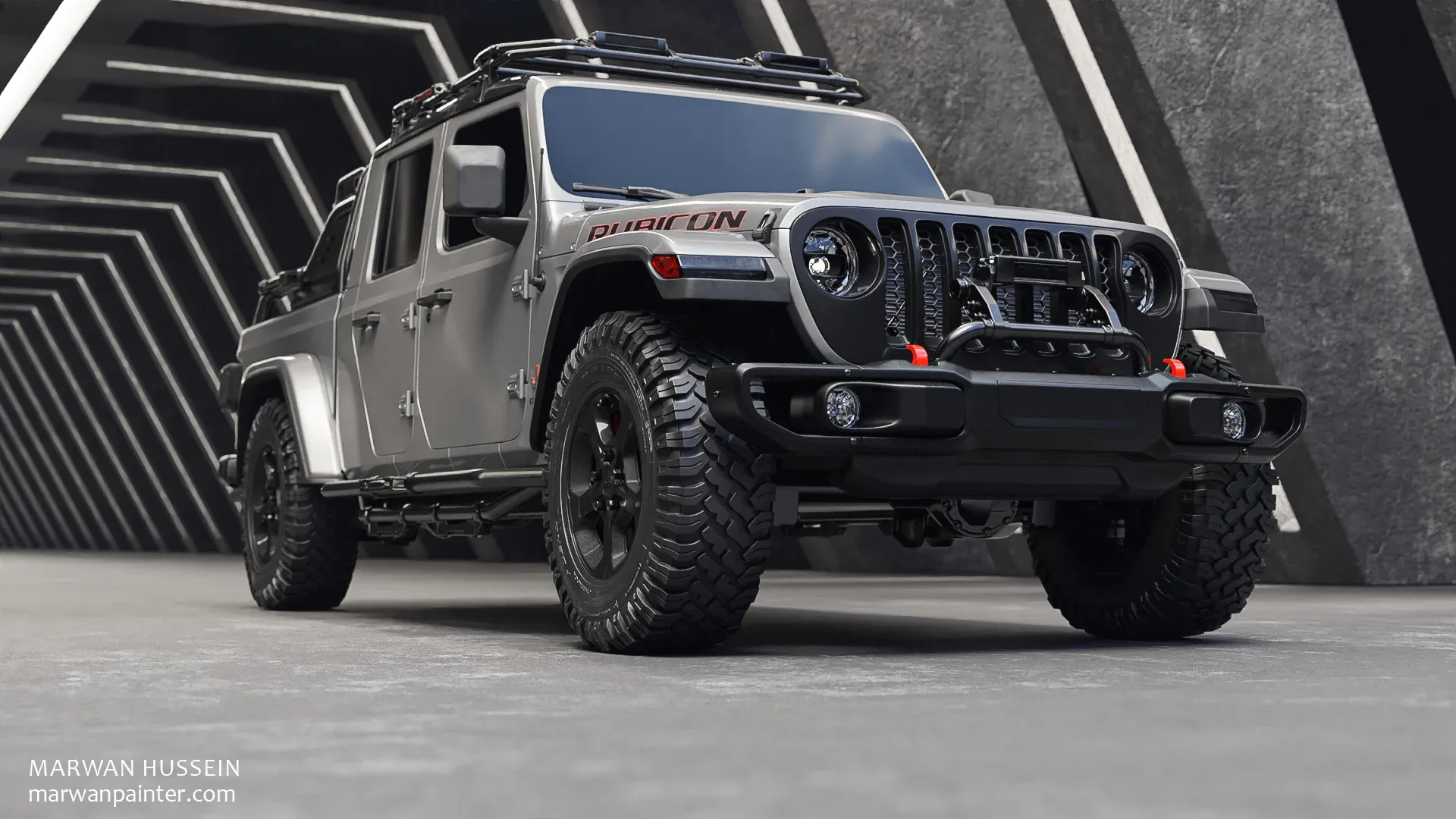 The Jeep Gladiator Rubicon 3D model