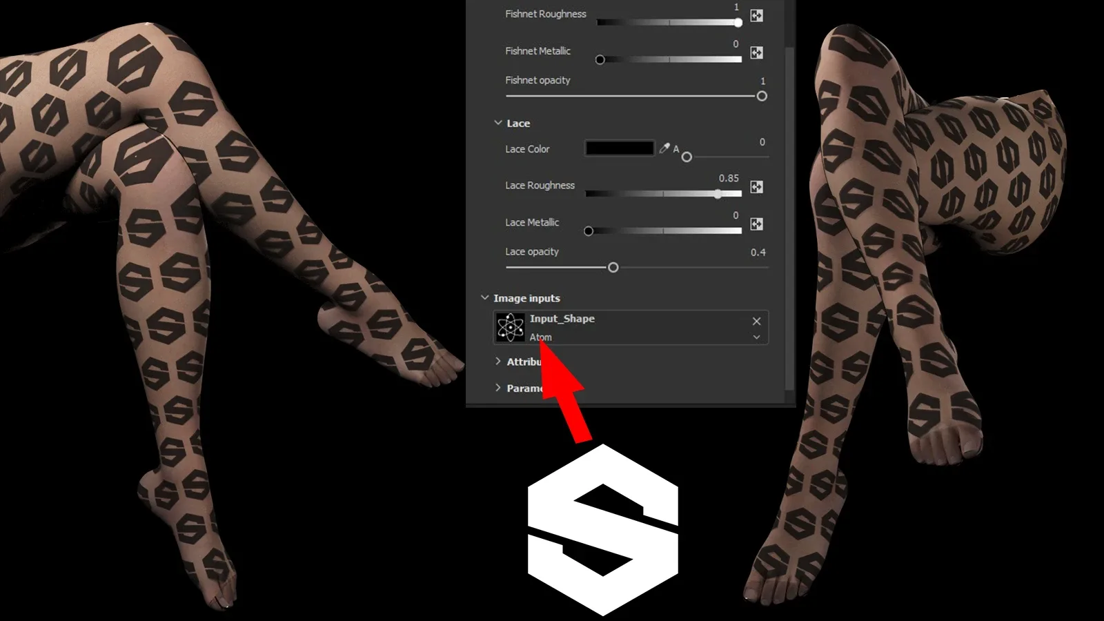 Lace Fabric Infinite PBR Material FlippedNormals