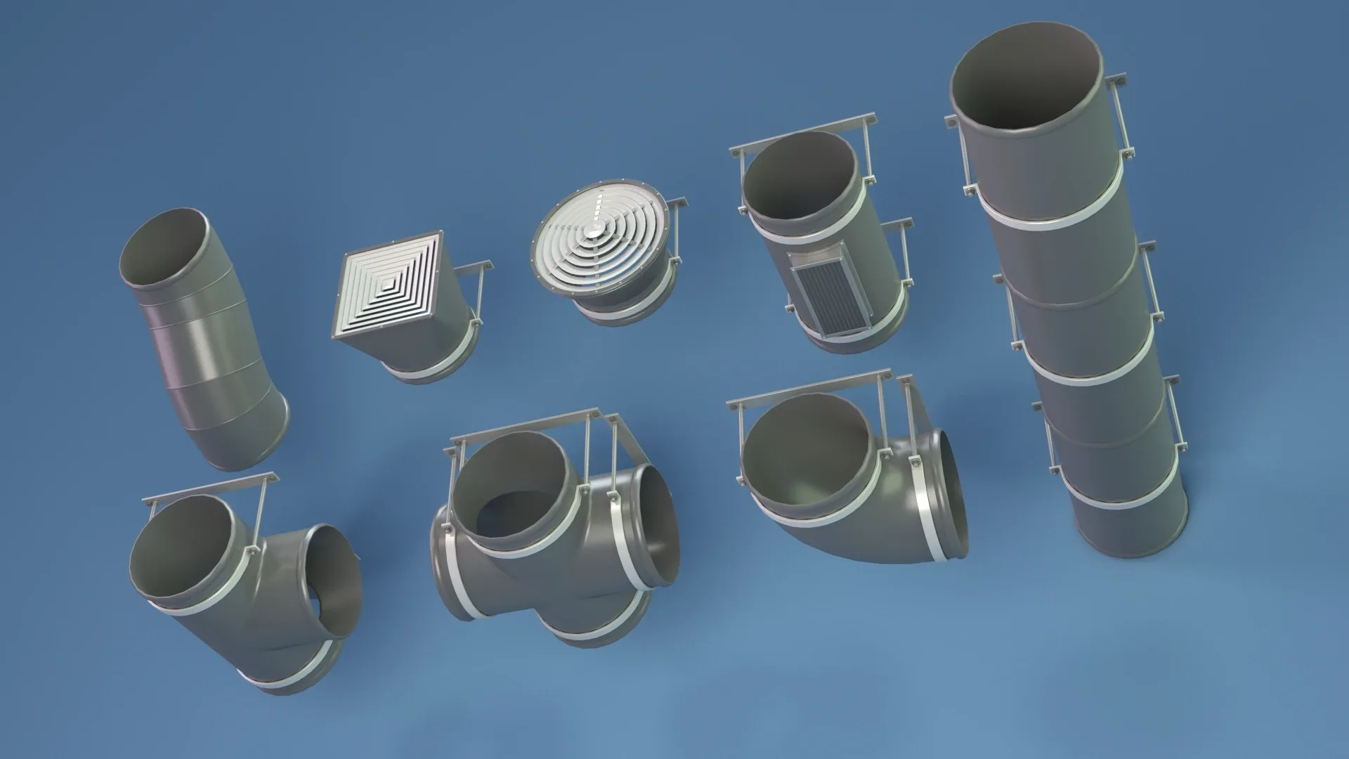 Industrial Kitbash - 8 - 55 pieces