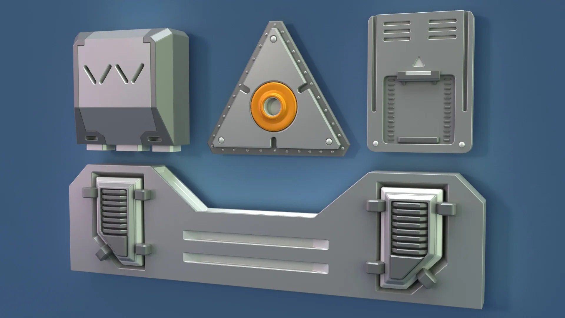 Industrial Kitbash - 8 - 55 pieces