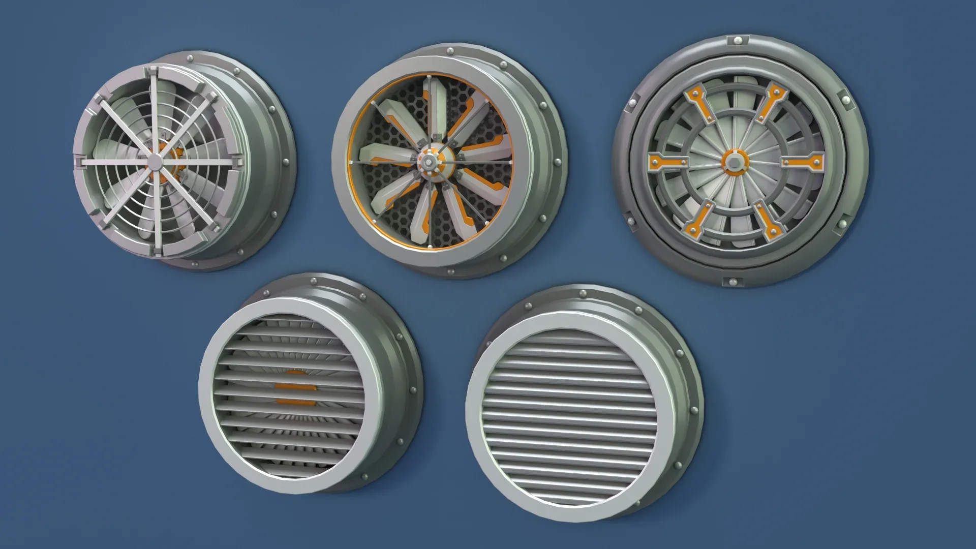 Industrial Kitbash - 8 - 55 pieces