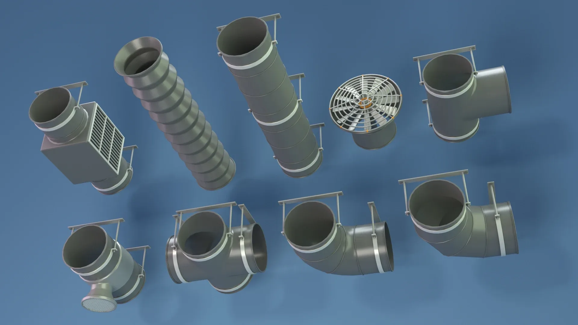 Industrial Kitbash - 8 - 55 pieces