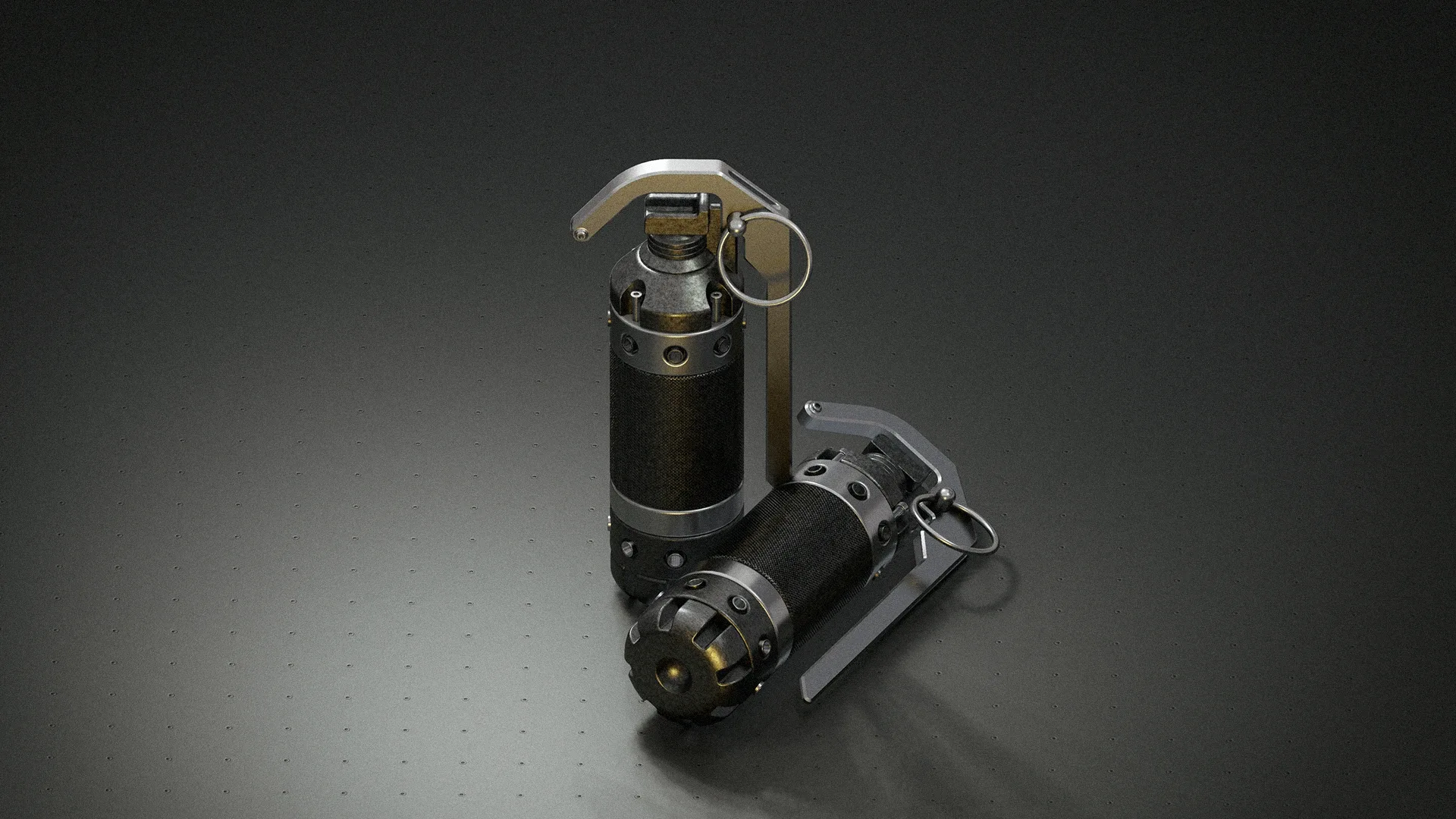 Sci-Fi Grenade 3D Model OBJ+BLENDFILES