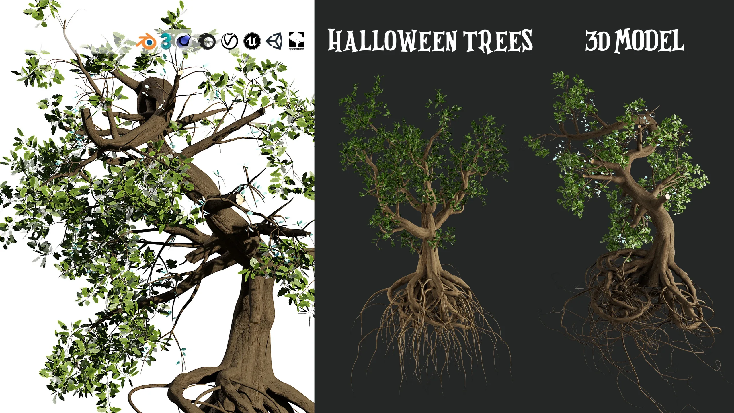 Halloween Twisted trees