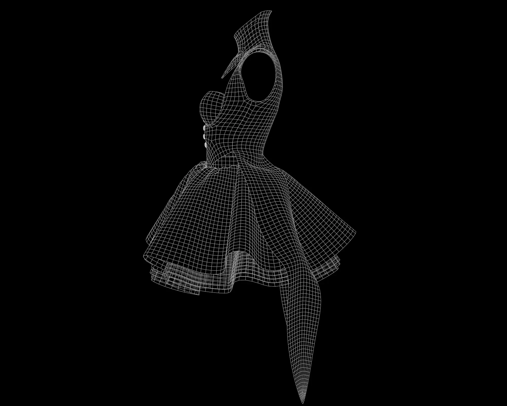 4 Dresses (low poly) vol_06:marvelous designer+obj+fbx+blender+pbr textures