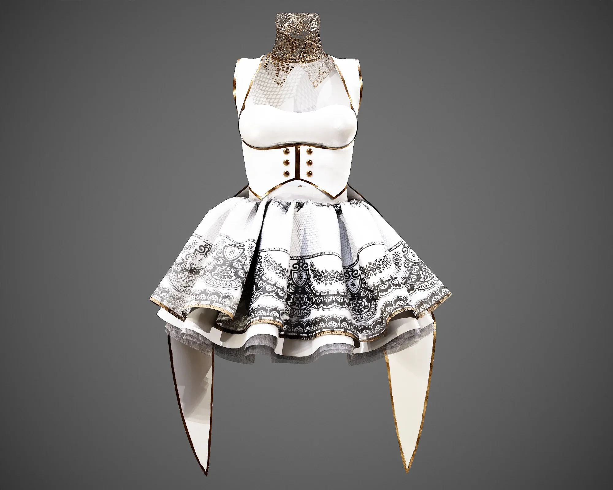 4 Dresses (low poly) vol_06:marvelous designer+obj+fbx+blender+pbr textures