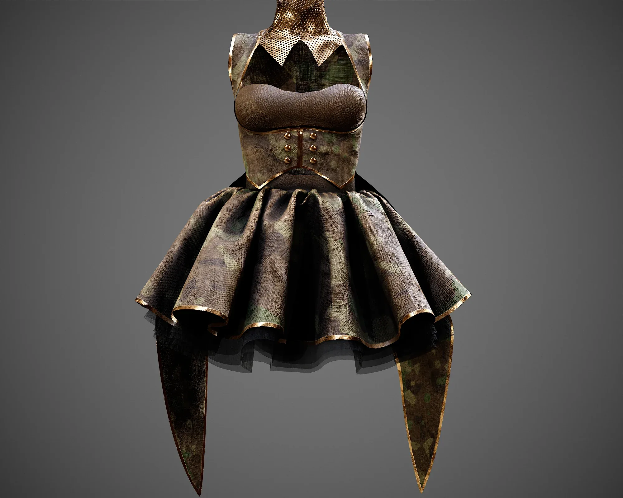 4 Dresses (low poly) vol_06:marvelous designer+obj+fbx+blender+pbr textures