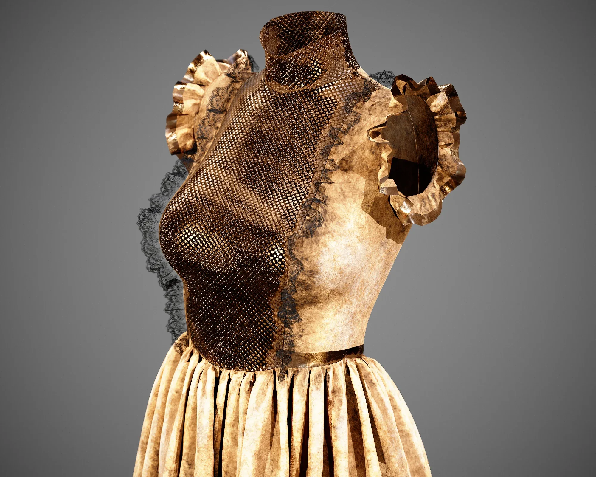 4 Dresses (low poly) vol_07:marvelous designer+obj+fbx+blender+pbr textures