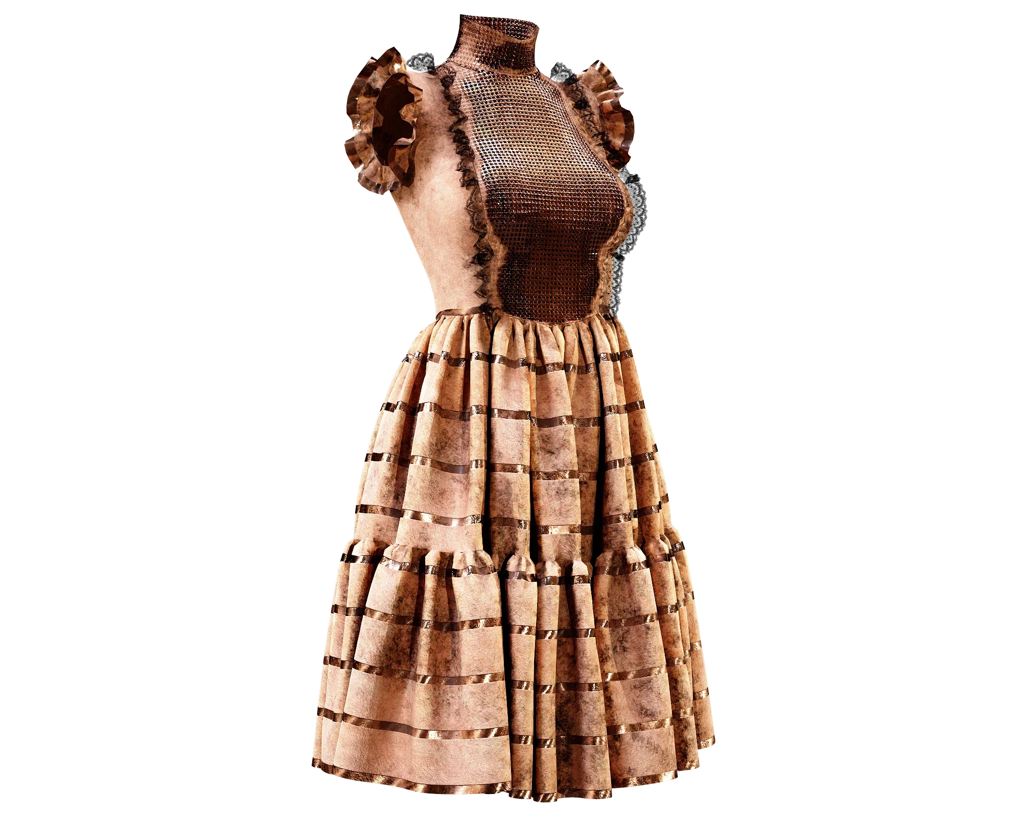 4 Dresses (low poly) vol_07:marvelous designer+obj+fbx+blender+pbr textures