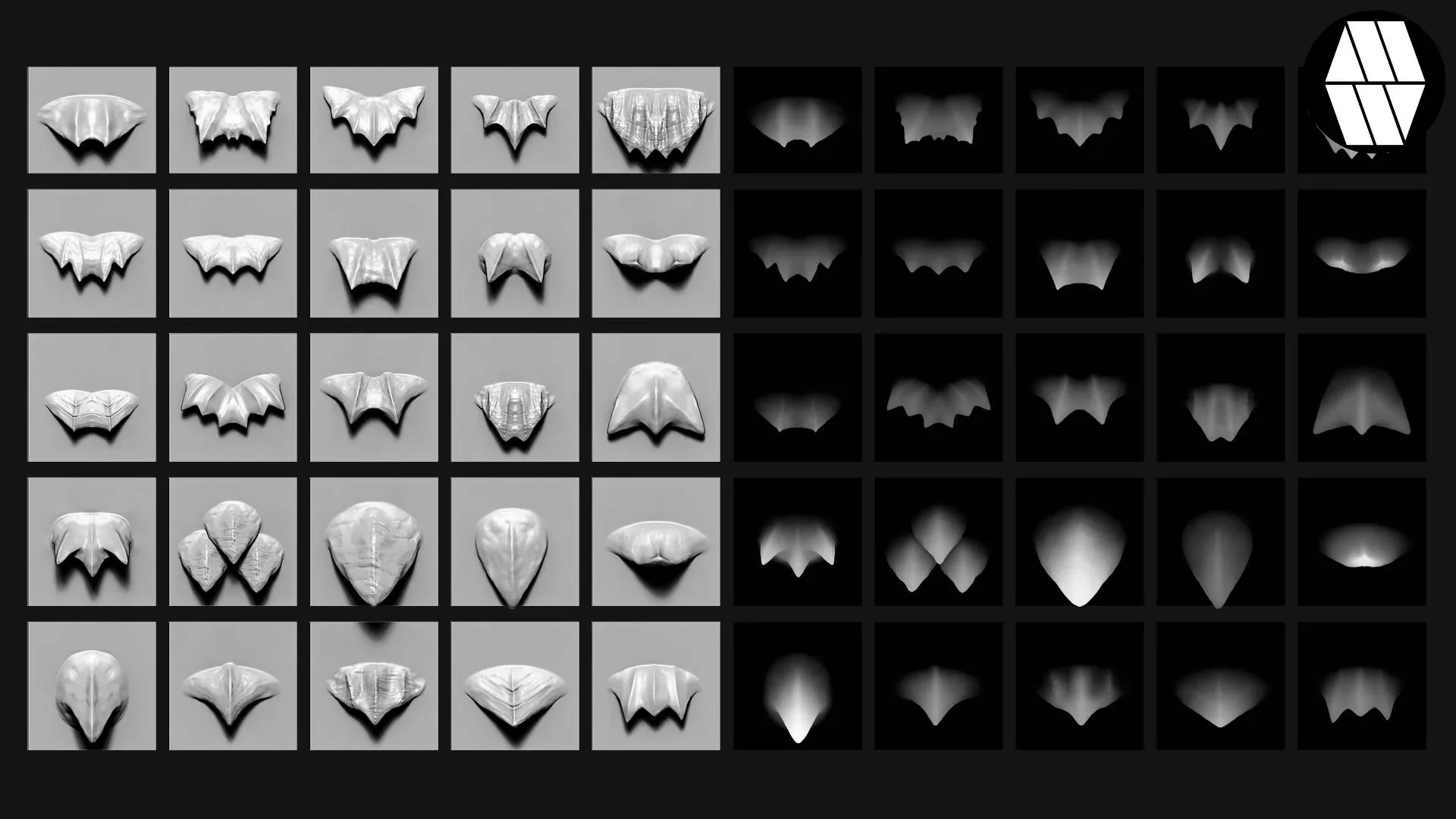 50 DRAGON SCALE VDM BRUSHES - Custom made Brushes to use in ZBrush