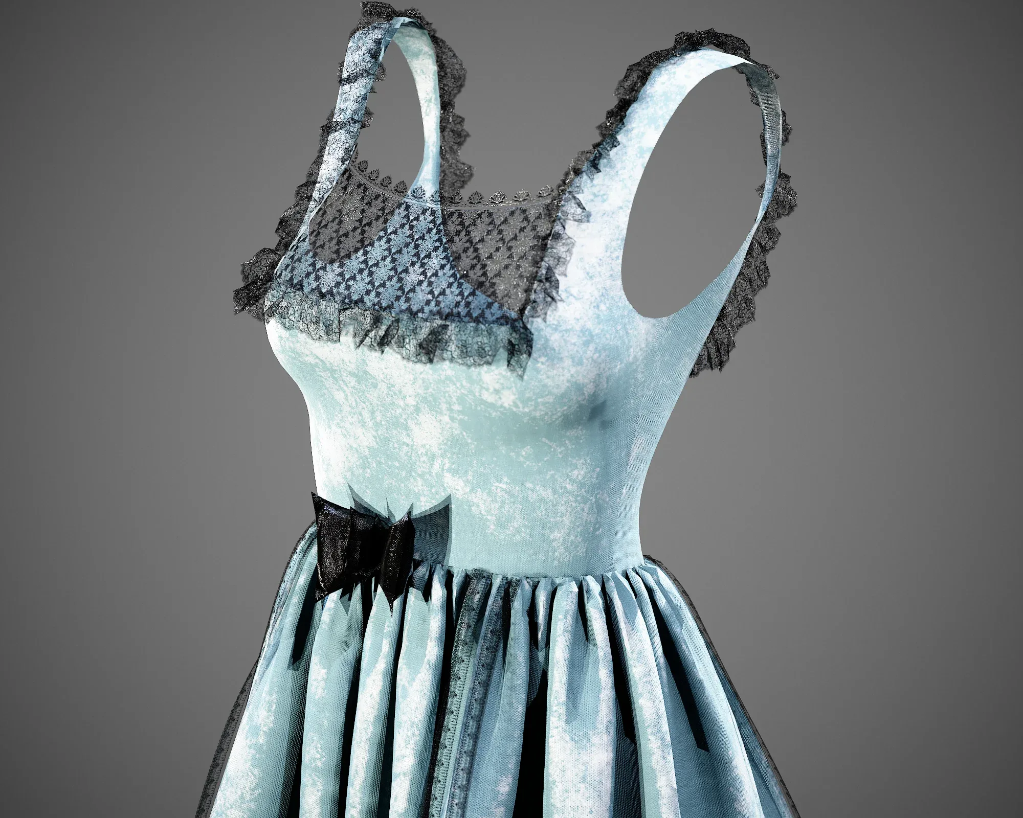 4 Dresses (low poly) vol_08:marvelous designer+obj+fbx+blender+pbr textures