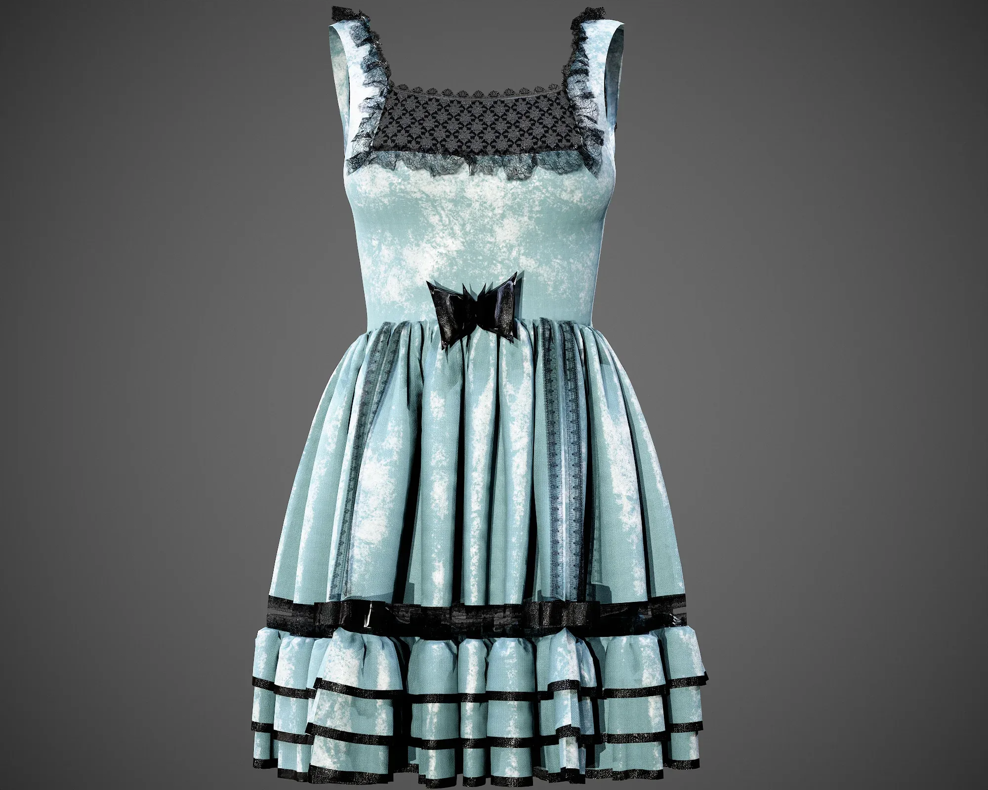 4 Dresses (low poly) vol_08:marvelous designer+obj+fbx+blender+pbr textures