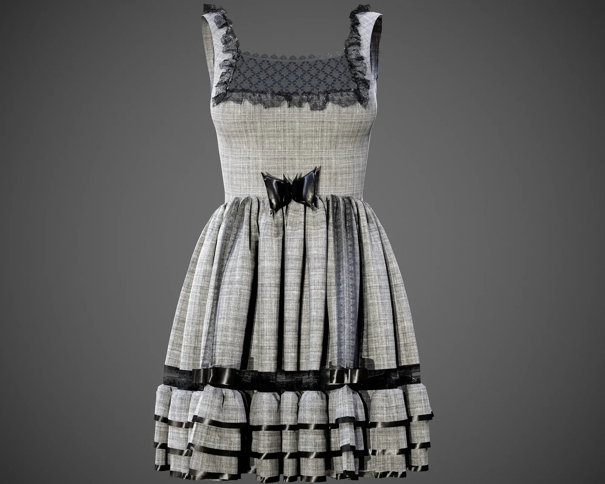 4 Dresses (low poly) vol_08:marvelous designer+obj+fbx+blender+pbr textures