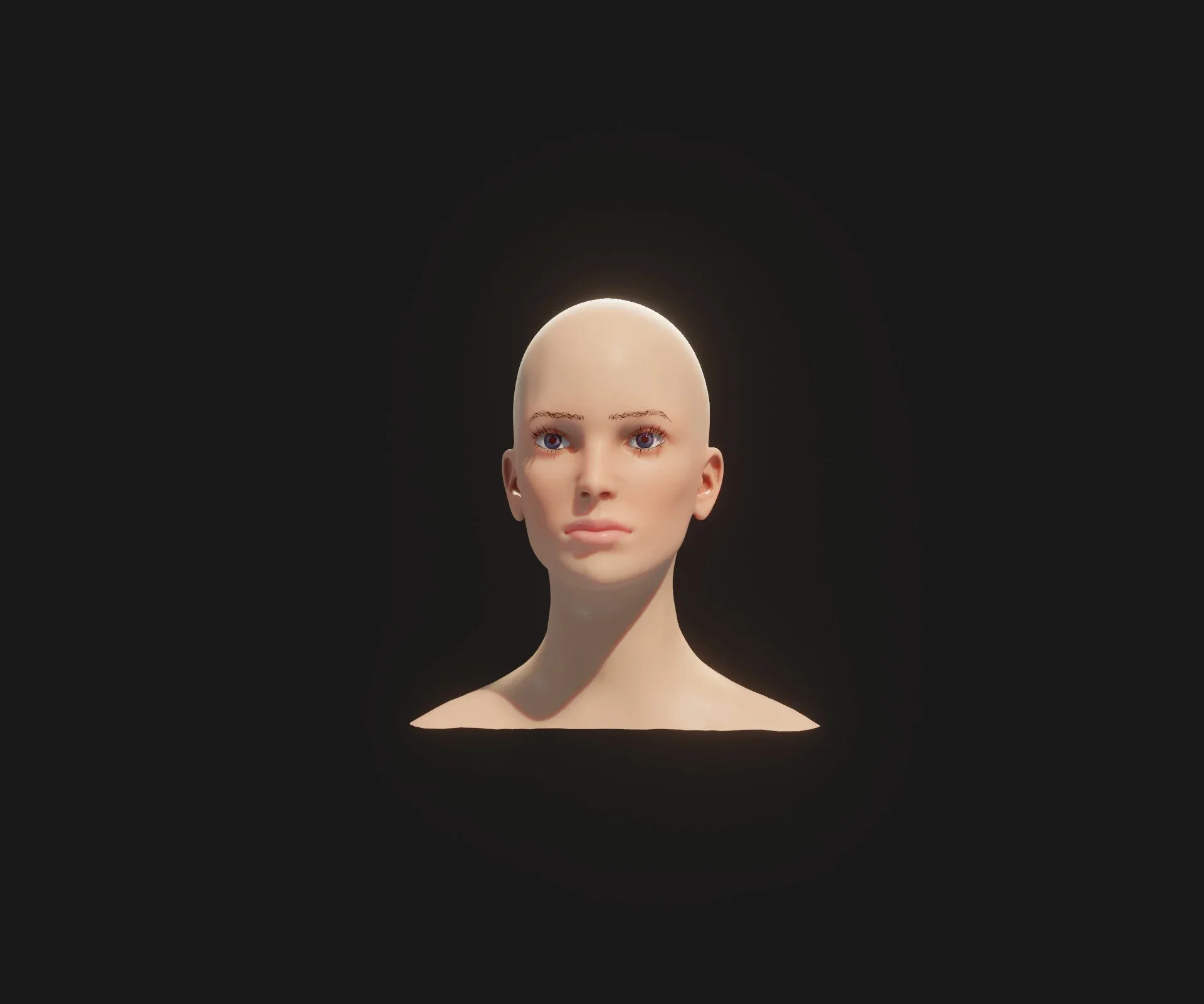 Realistic Male and Female Head 3D Model Animated with Facial Expressions