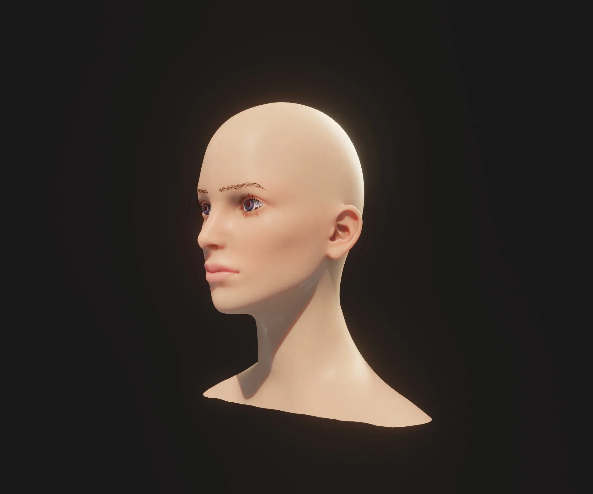 Realistic Male and Female Head 3D Model Animated with Facial Expressions