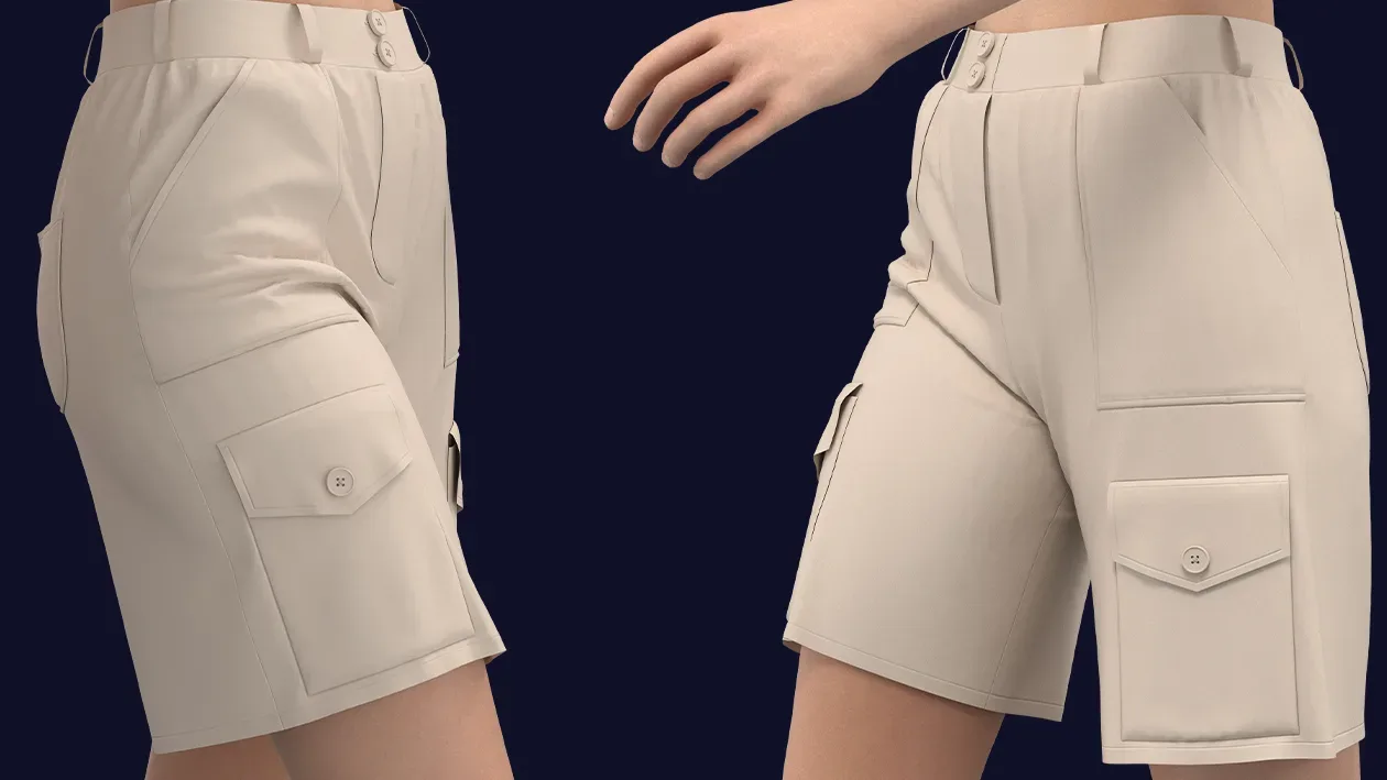 10 basic women's Shorts (VOL.02) Zprj, OBJ, FBX