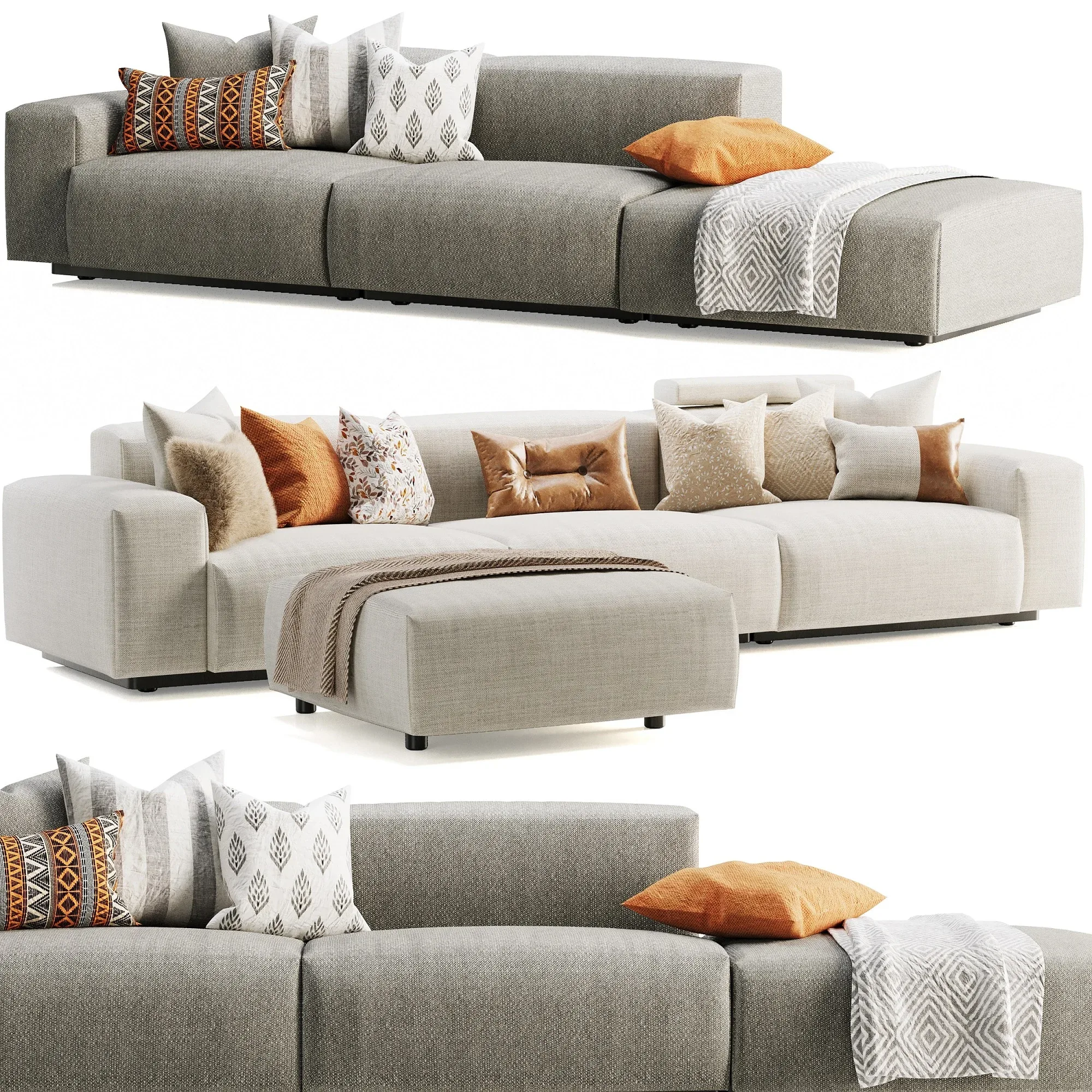 Vitra Soft Modular Sofa Three-Seater