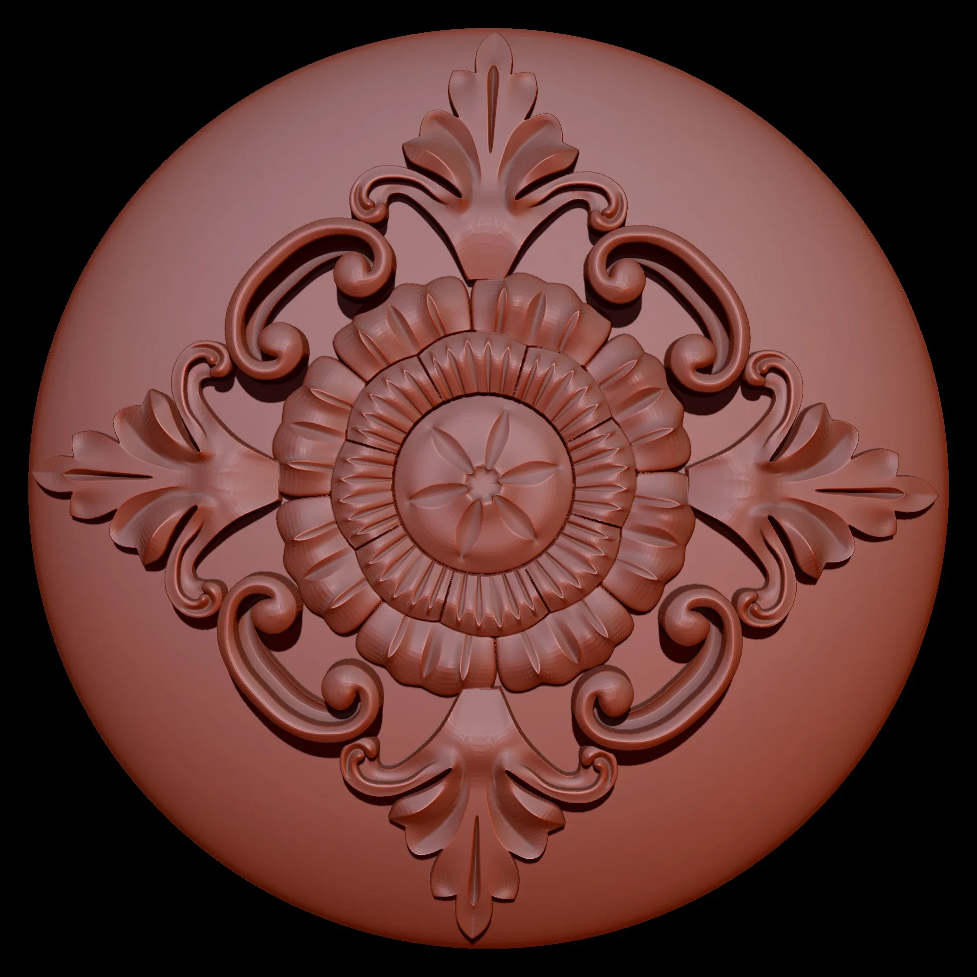 8 Ornament Circular 3Dmodel Brush alpha