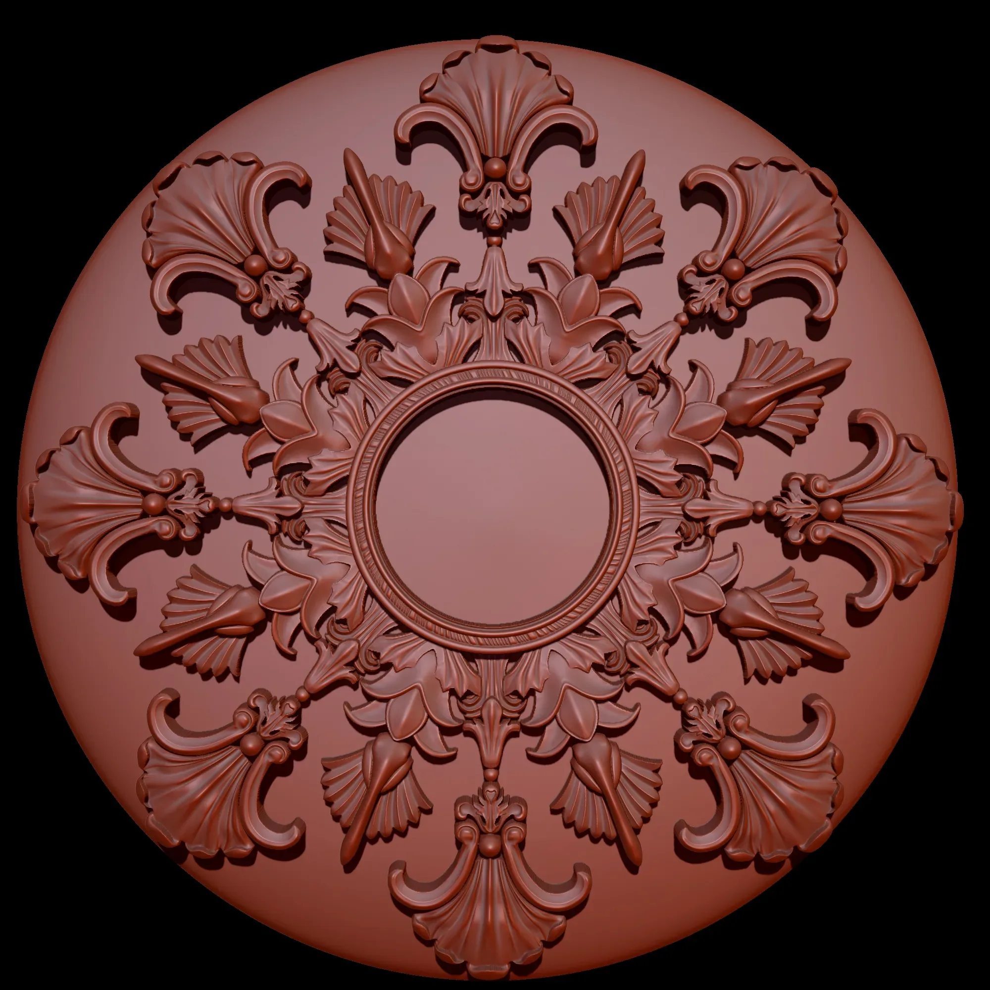 8 Ornament Circular 3Dmodel Brush alpha