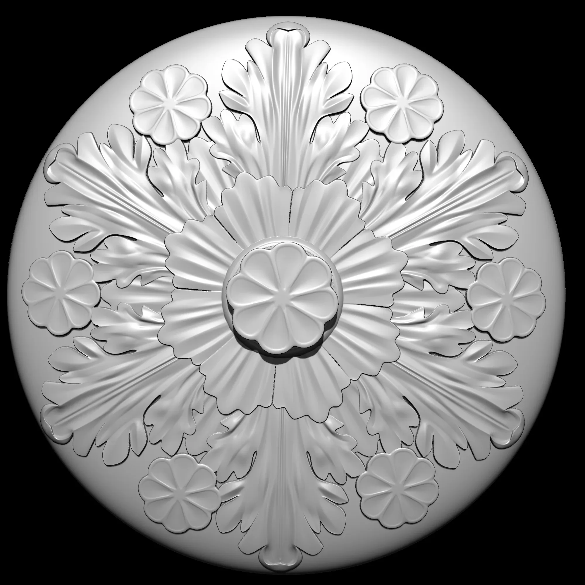 8 Ornament Circular 3Dmodel Brush alpha