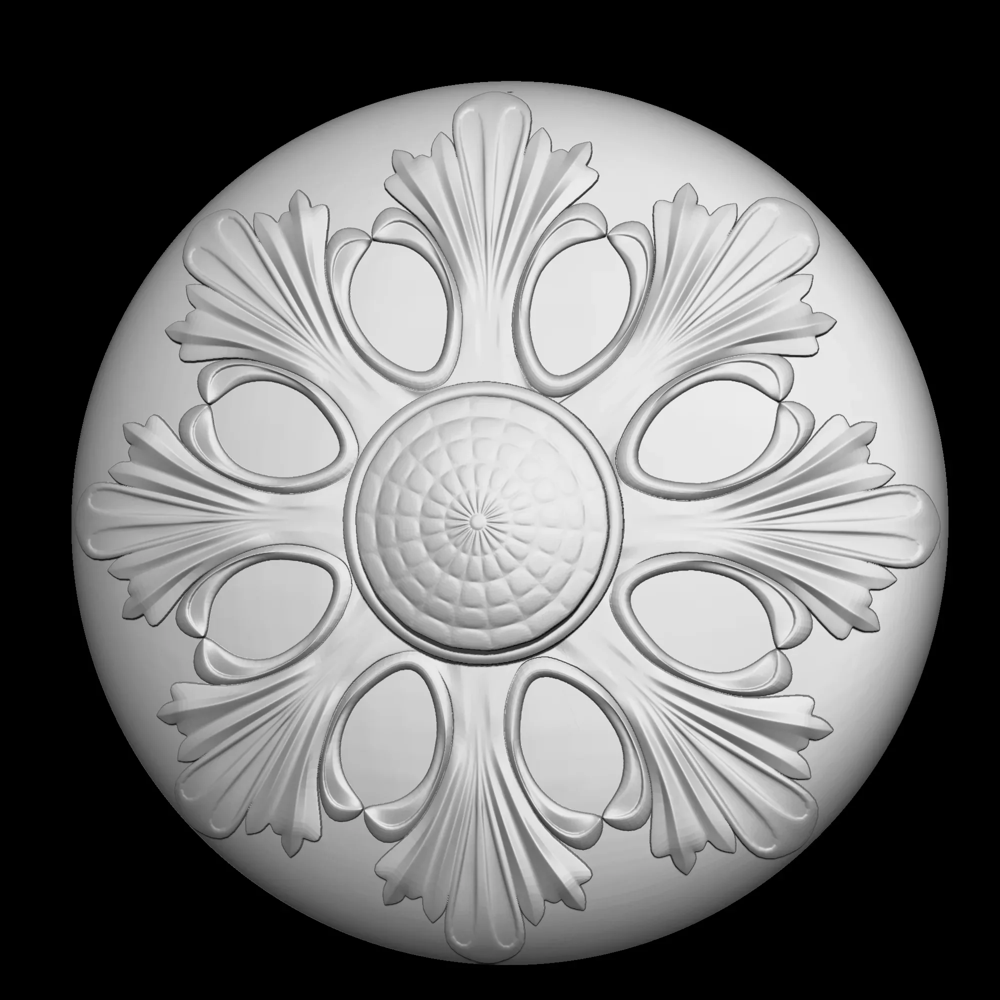 8 Ornament Circular 3Dmodel Brush alpha