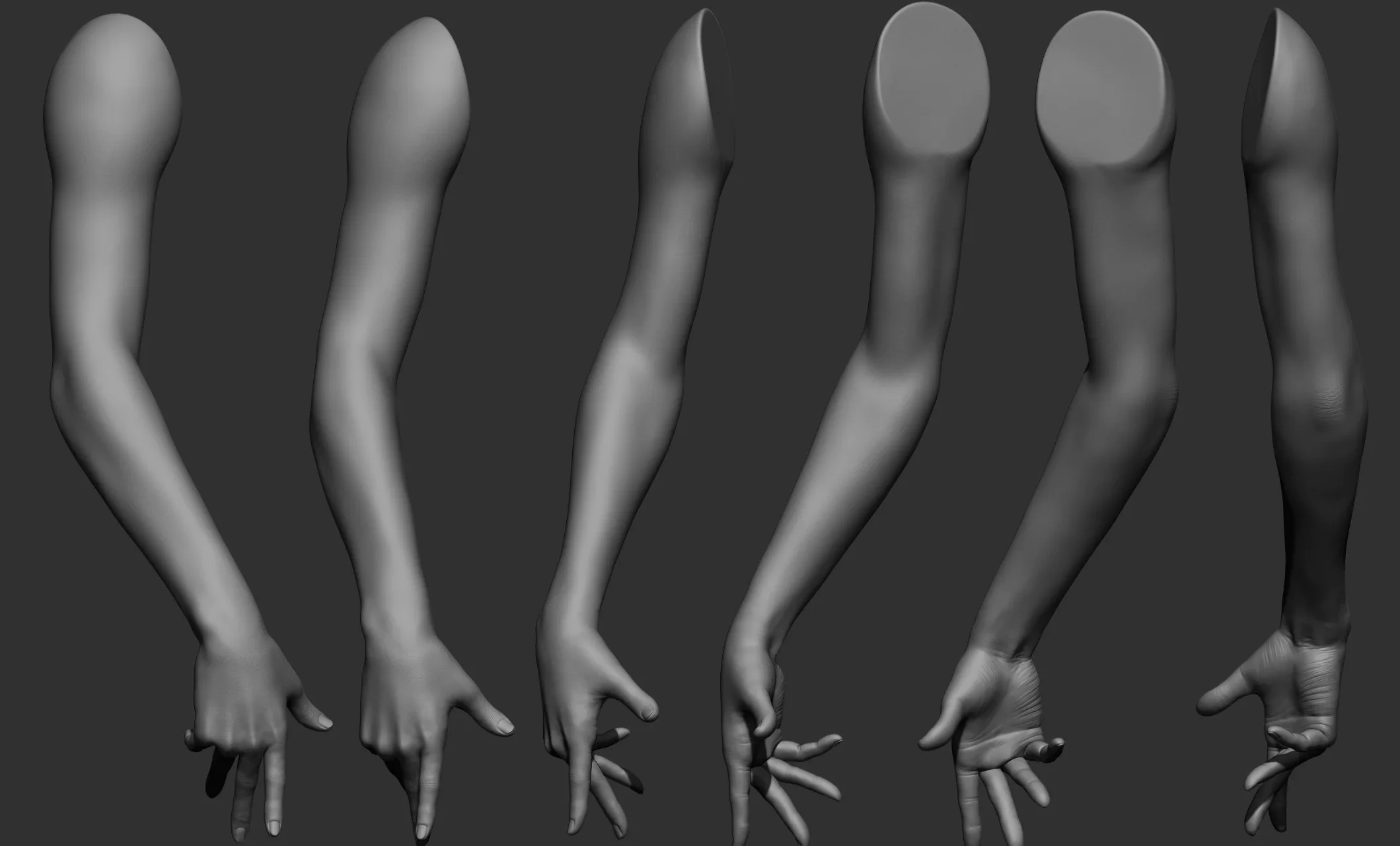 Pack of 16 female arm poses