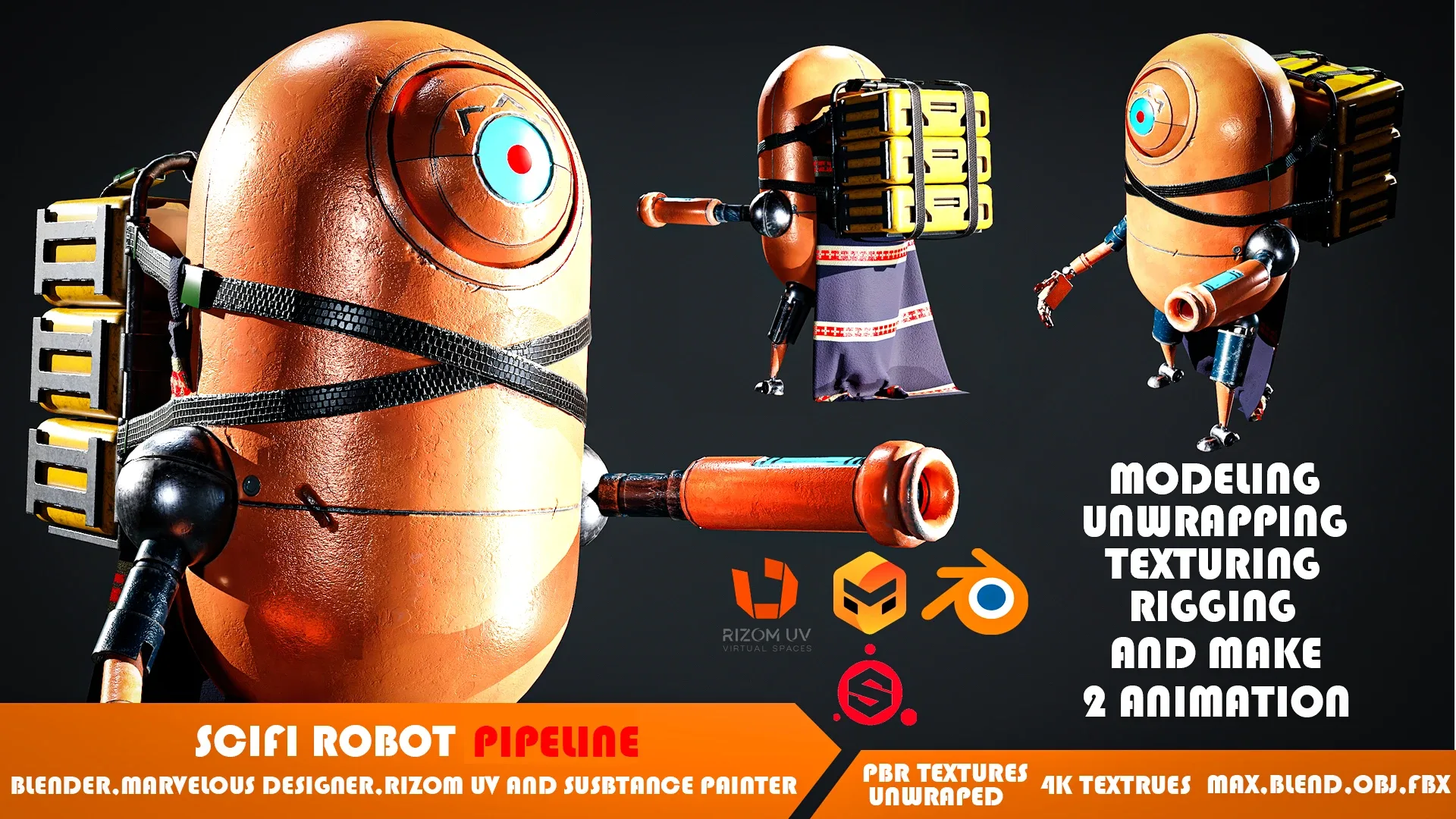 Scifi Robot Pipeline