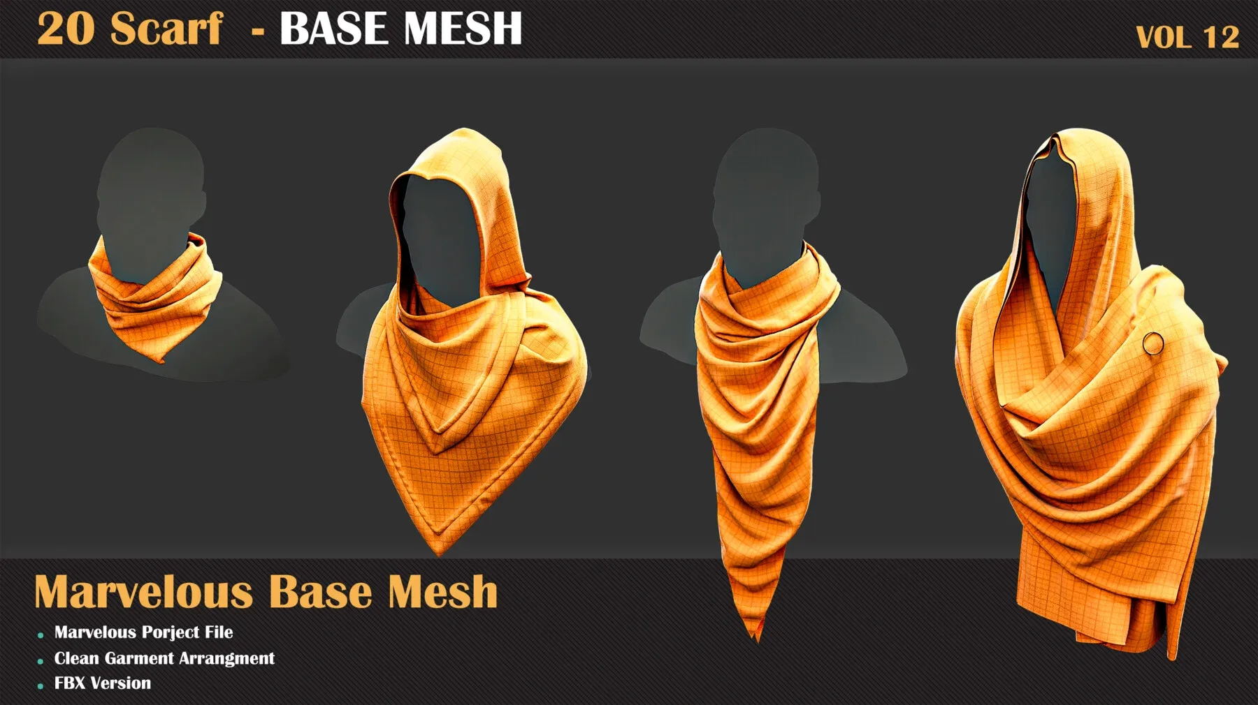 20 Scarf BASE MESH - VOL 12