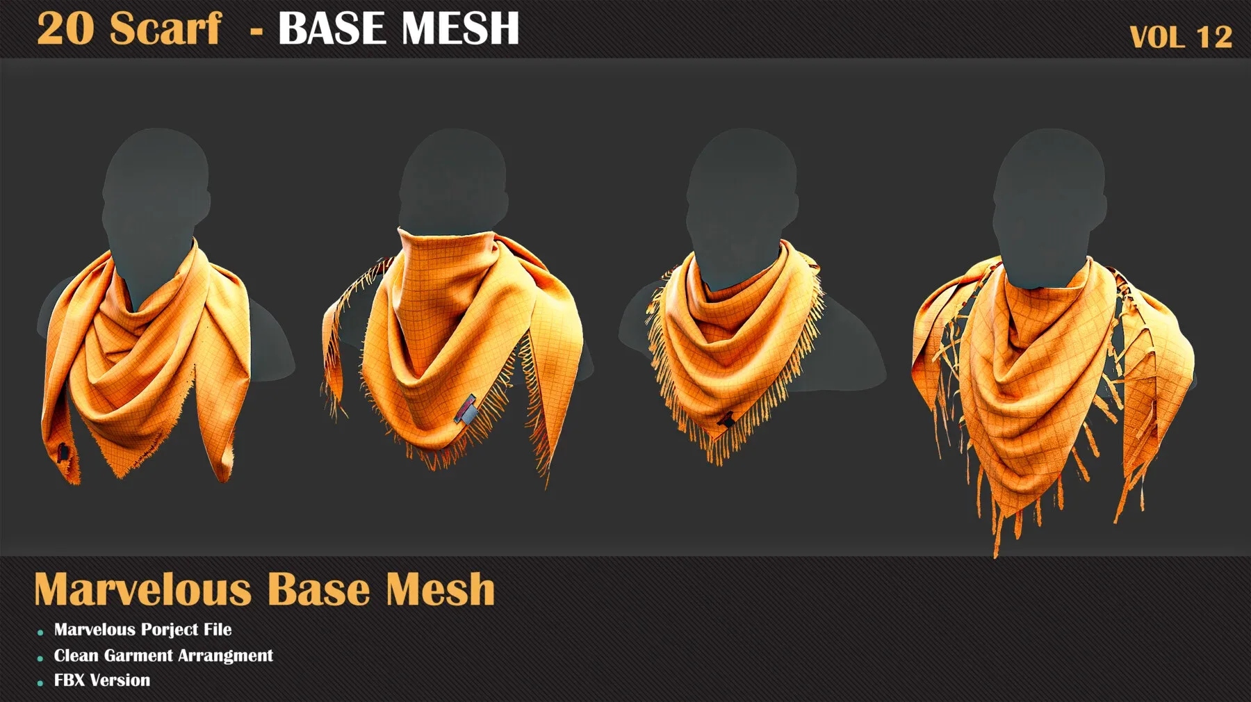 20 Scarf BASE MESH - VOL 12
