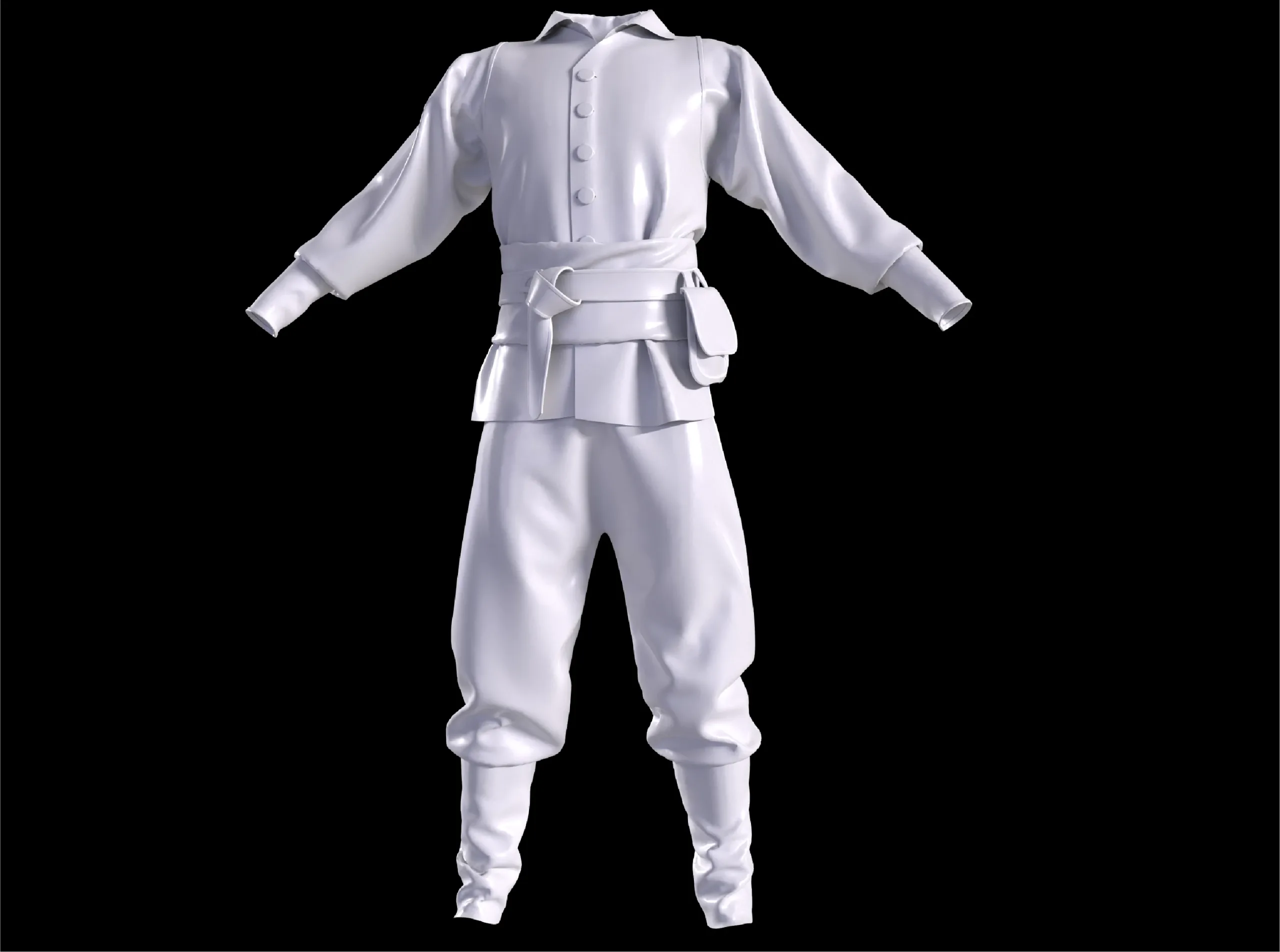 3D Medieval man clothes