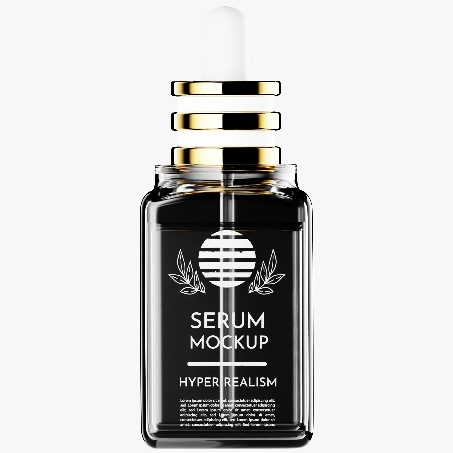 Serum Bottle Mockup - Packed Template Blender File