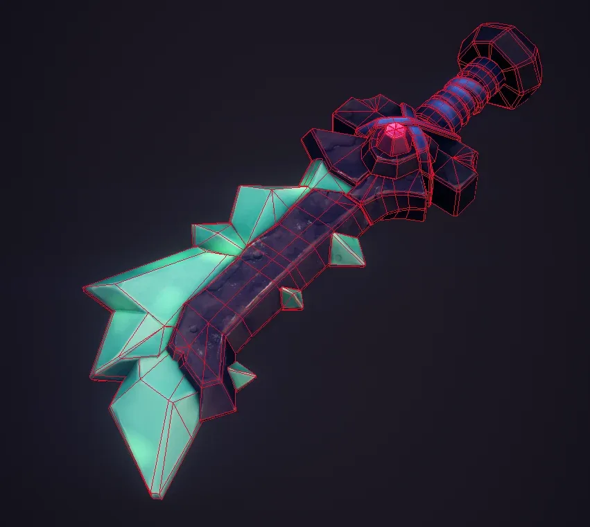 GAME 3D MODEL - STYLIZED DAGGER