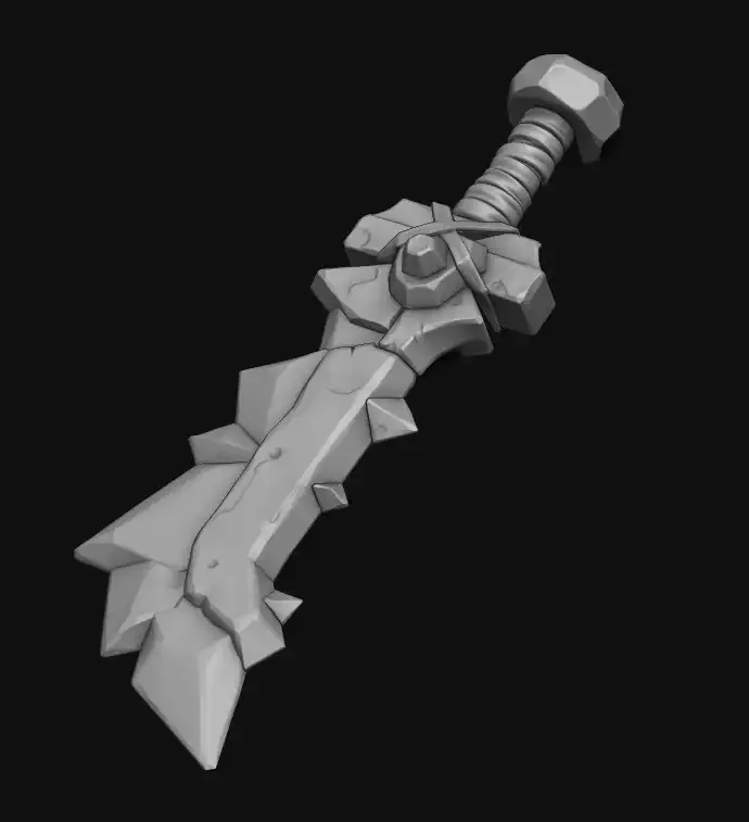 GAME 3D MODEL - STYLIZED DAGGER