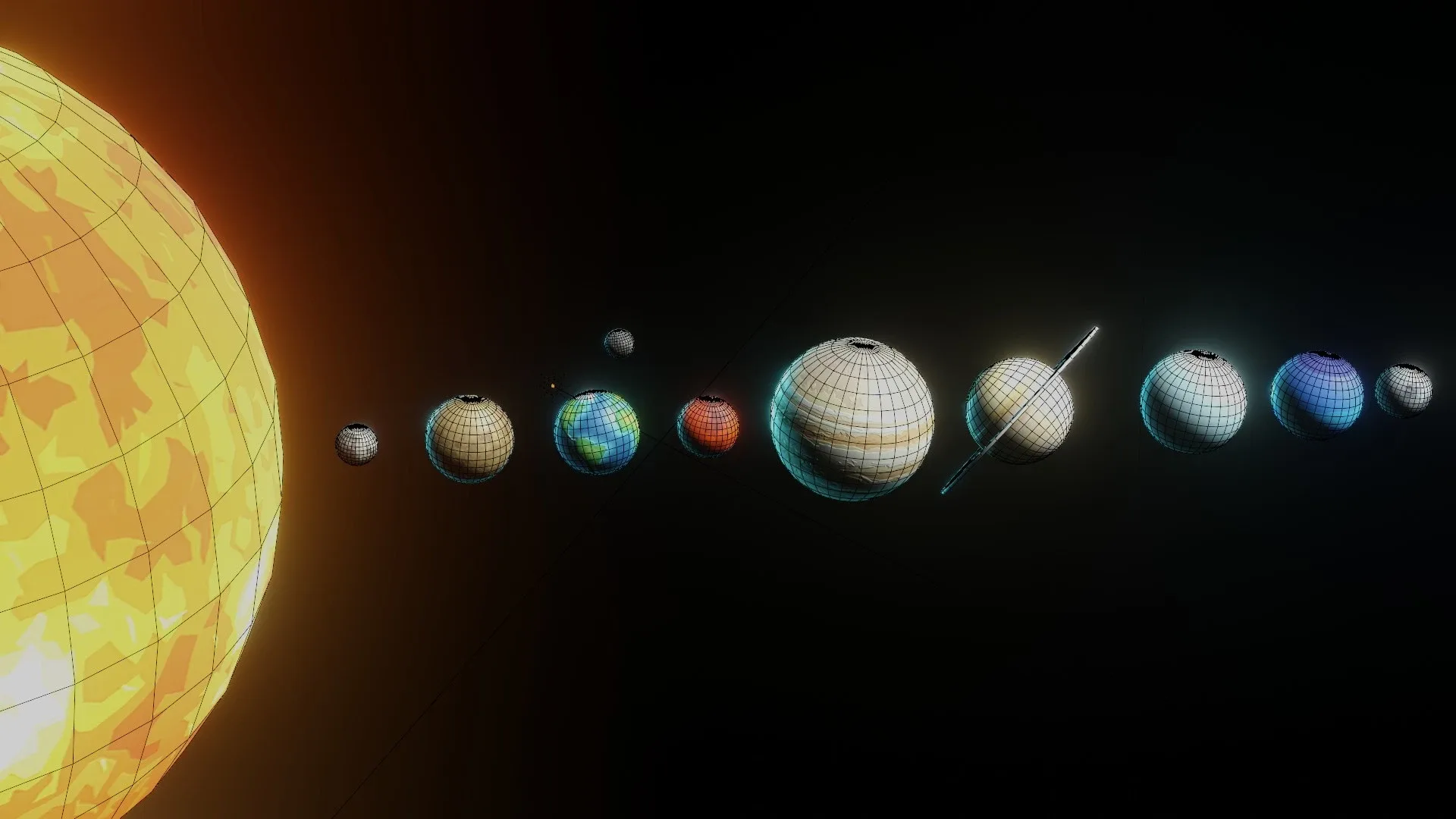 Stylized Solar System 3D Model 8k Textures
