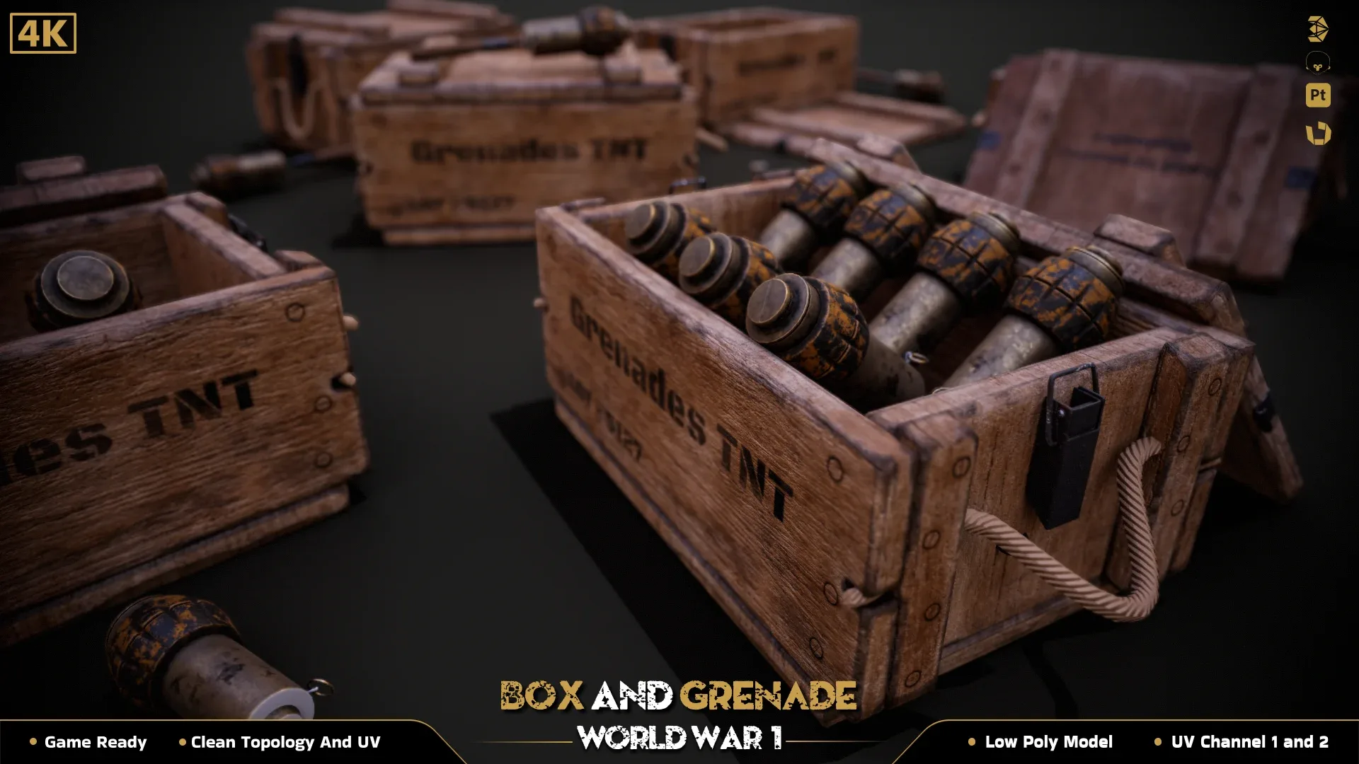 Military Box & Grenade ww1