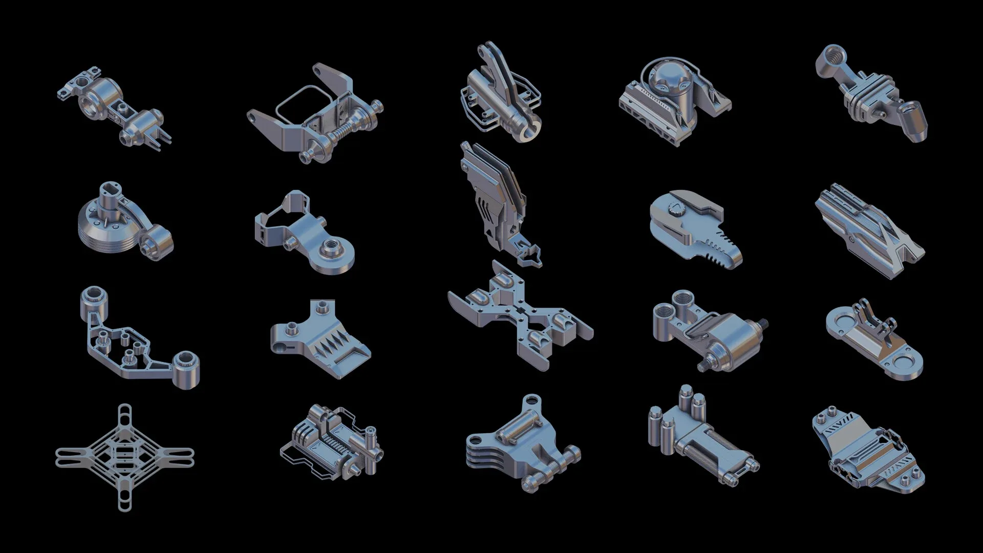 Sci-Fi Hard Surface KITBASH 100 DETAILS