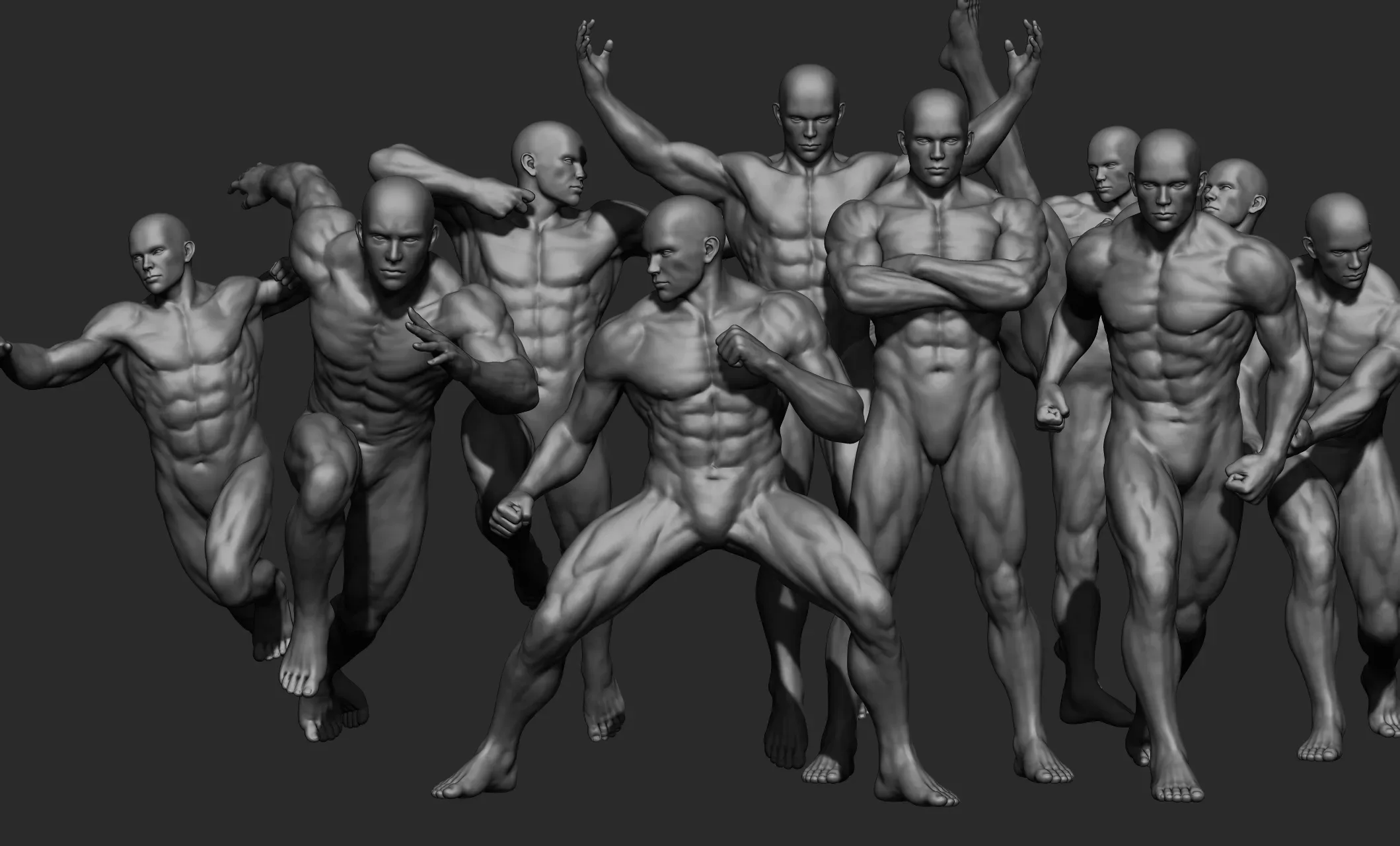 20 Male full body poses