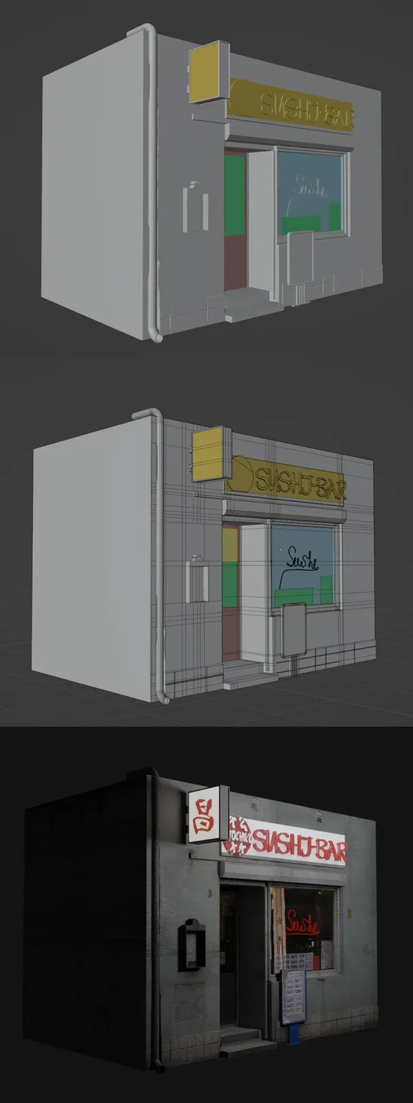 Shops, Stores, Buildings - 8 Quality And Realistic Assets For Assets Browser