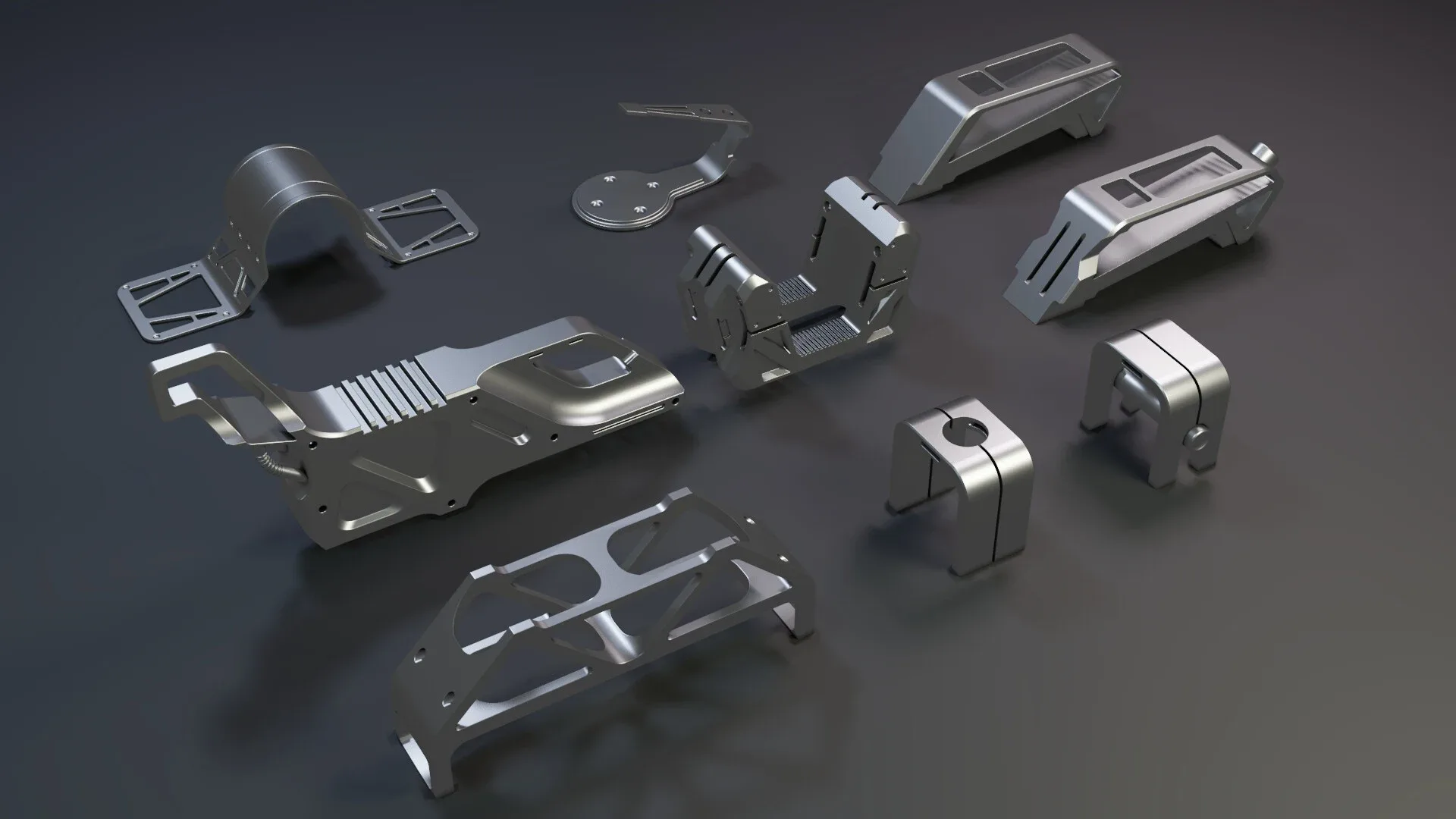 Sci-Fi Hard Surface KITBASH 100+ DETAILS