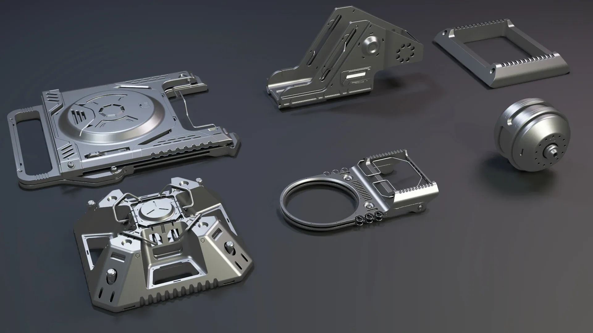 Sci-Fi Hard Surface KITBASH 100+ DETAILS