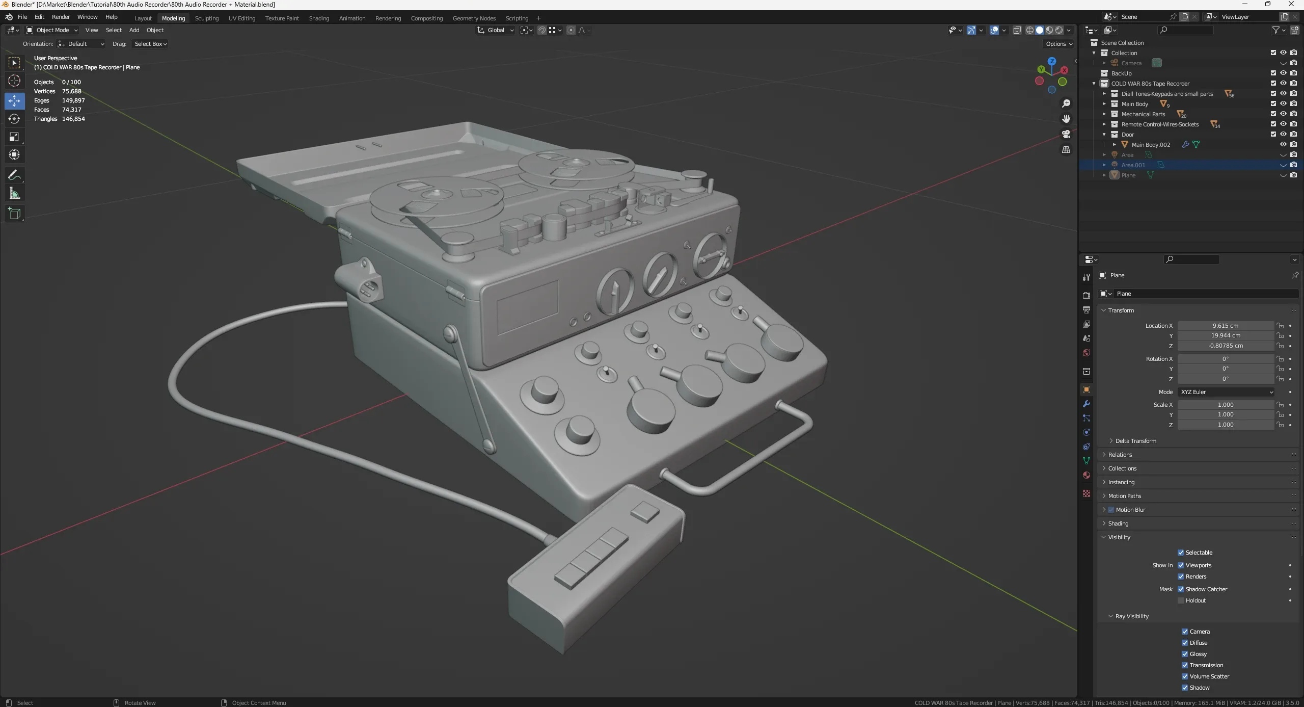 80s Tape Recorder from Start to Finish Creating Process