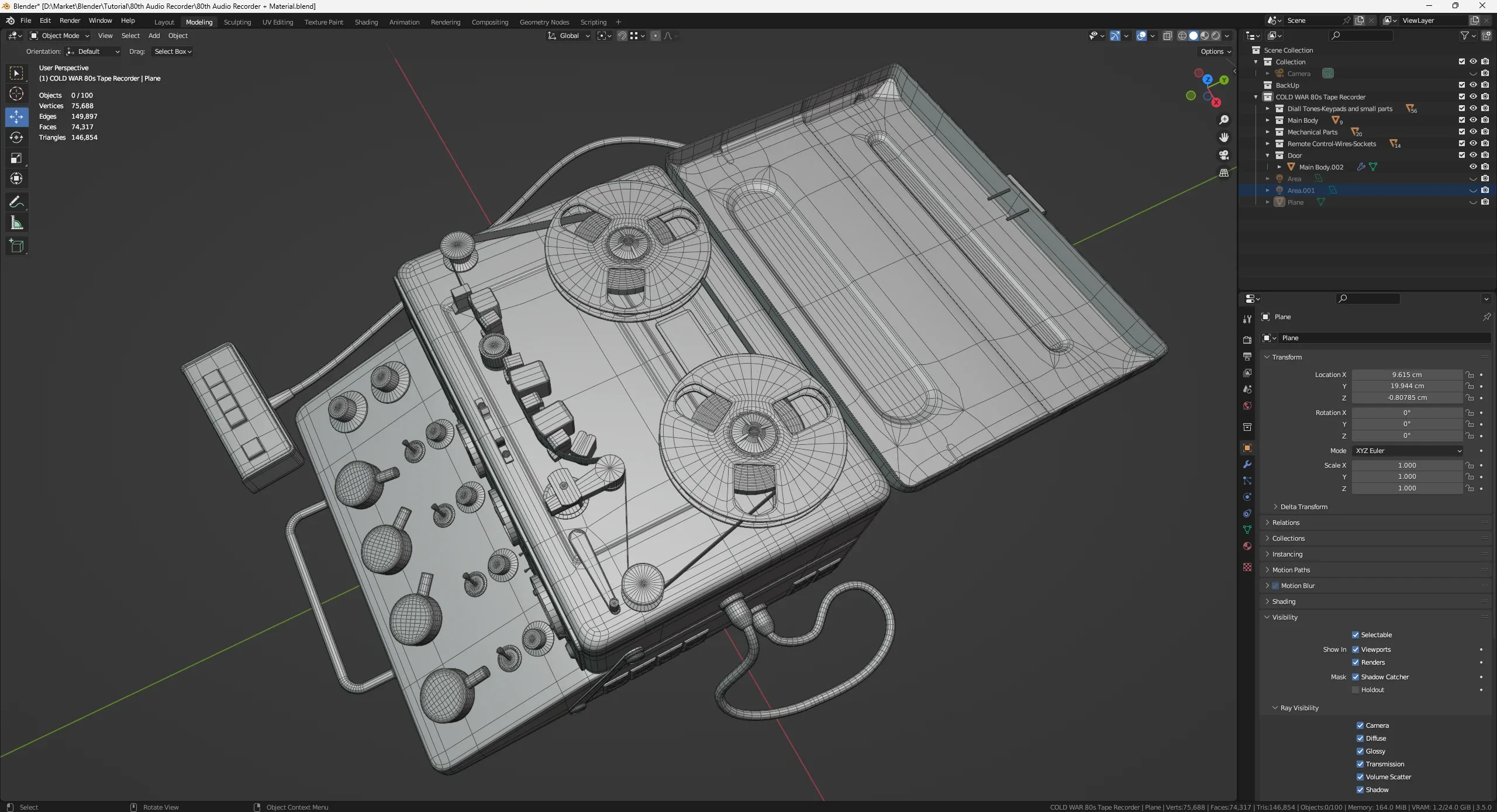 80s Tape Recorder from Start to Finish Creating Process