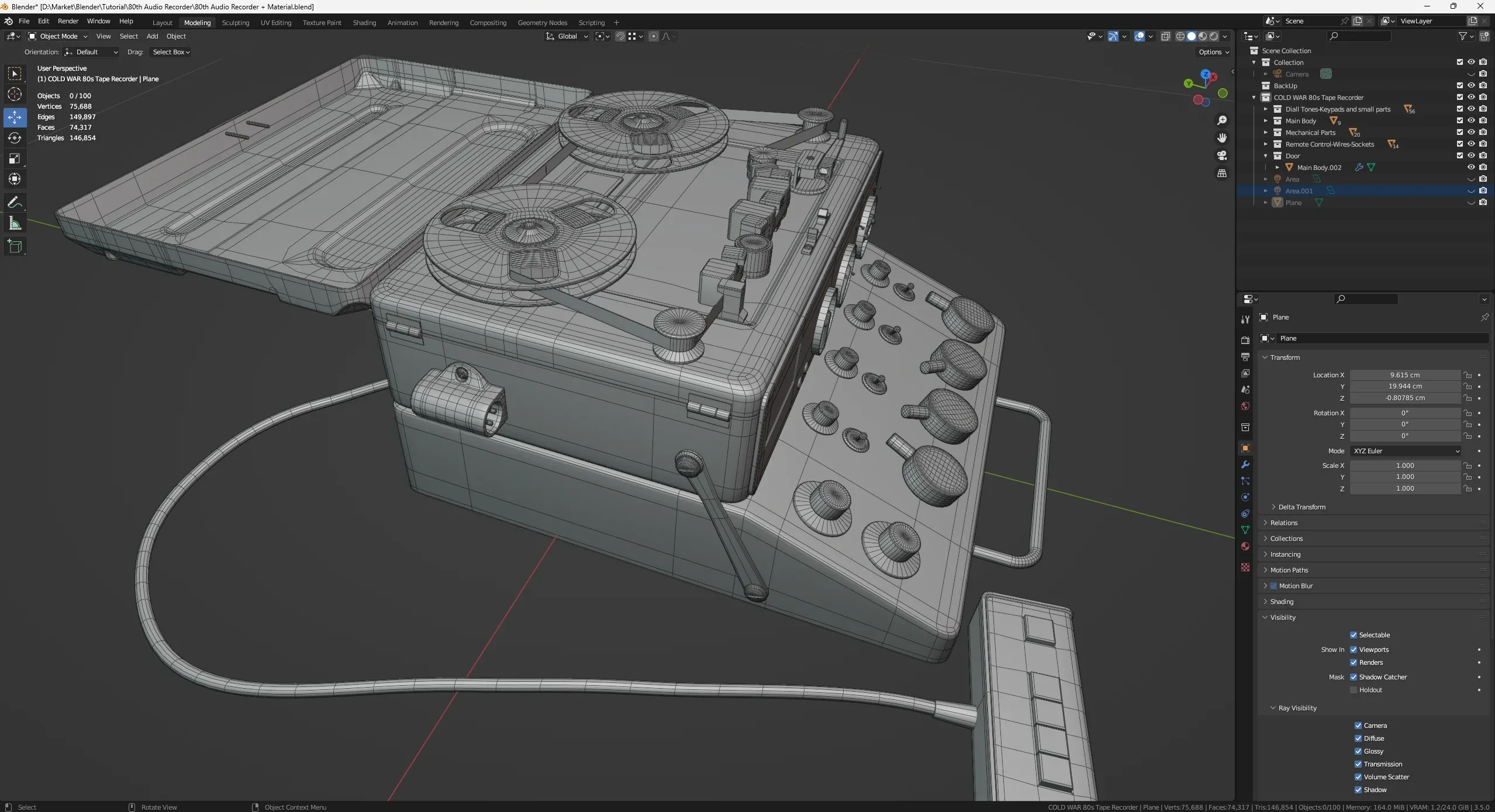 80s Tape Recorder from Start to Finish Creating Process