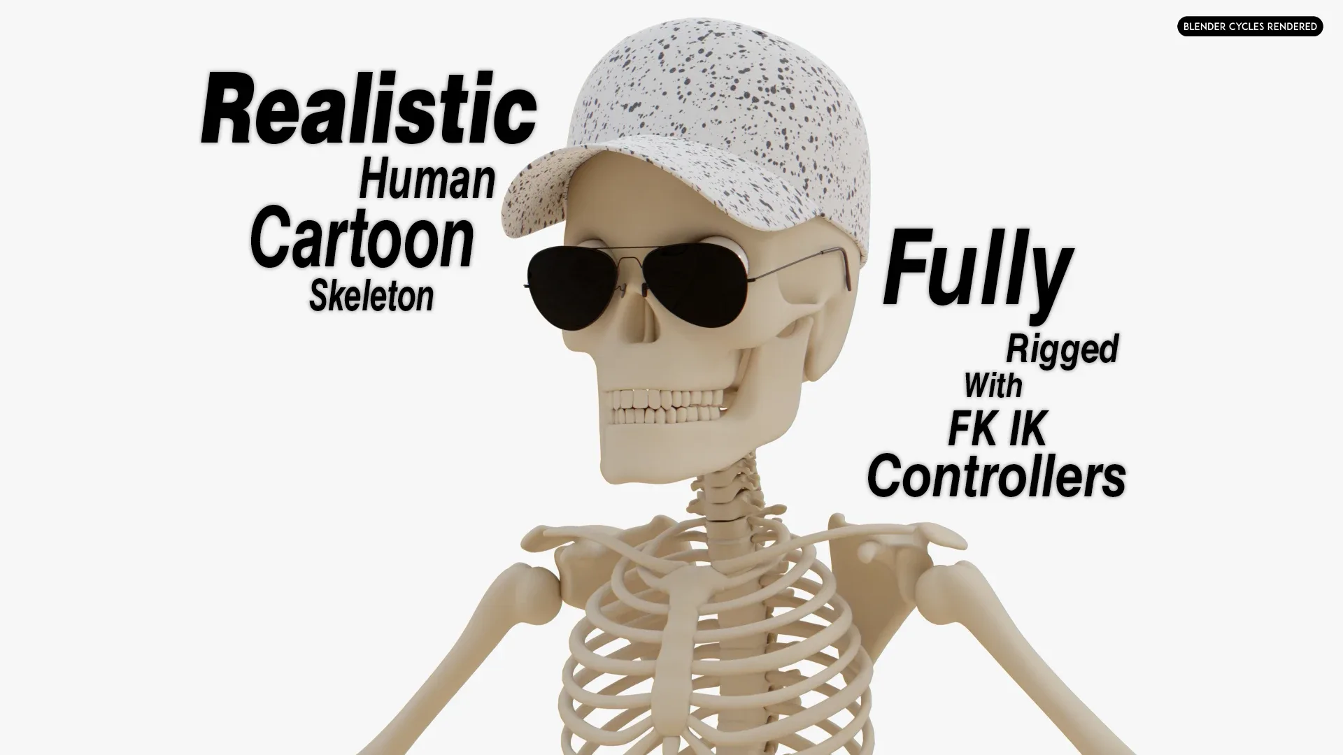 Human Cartoon Skeleton Stylized