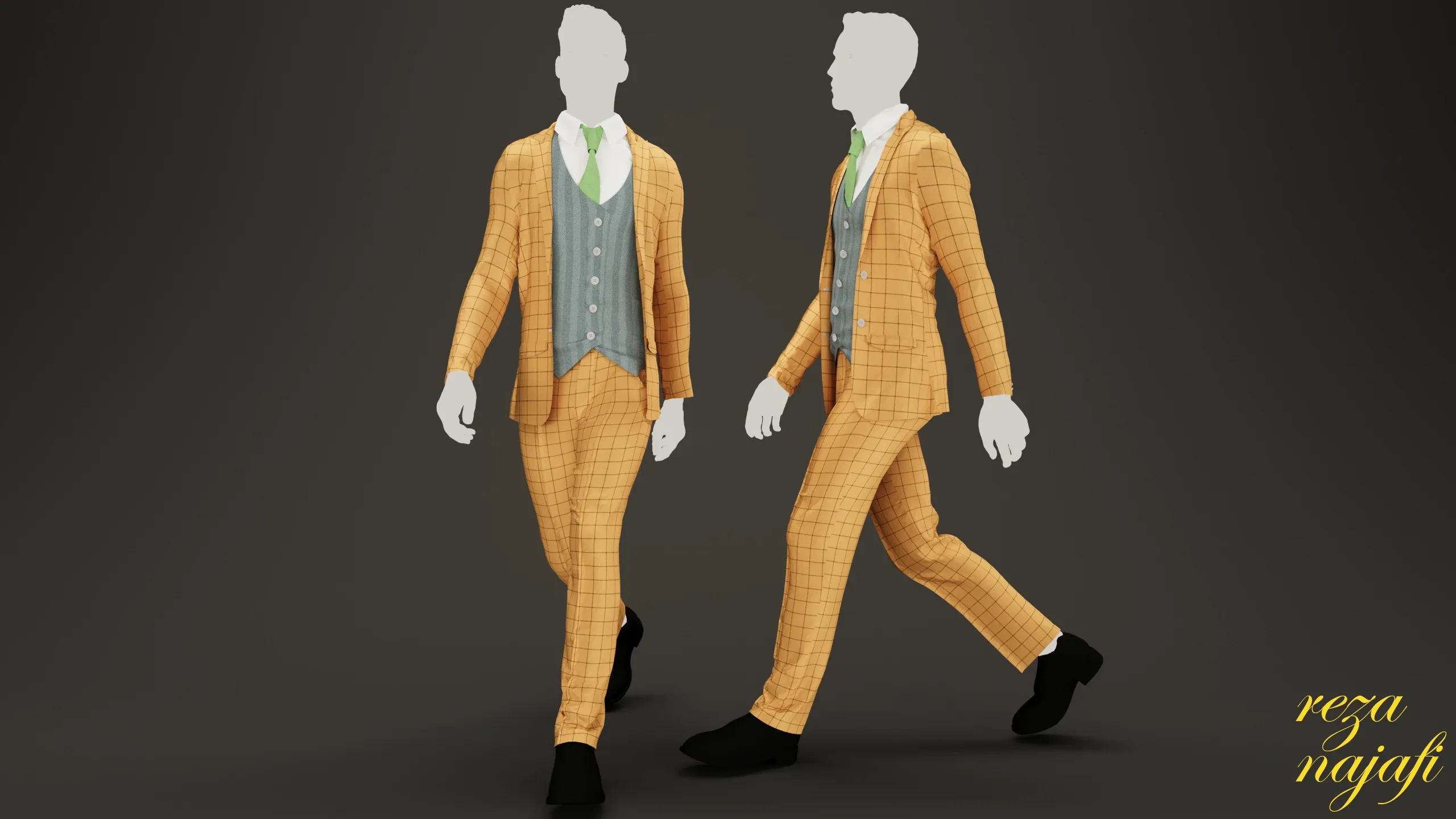 Men's classic suit for marvelous designer