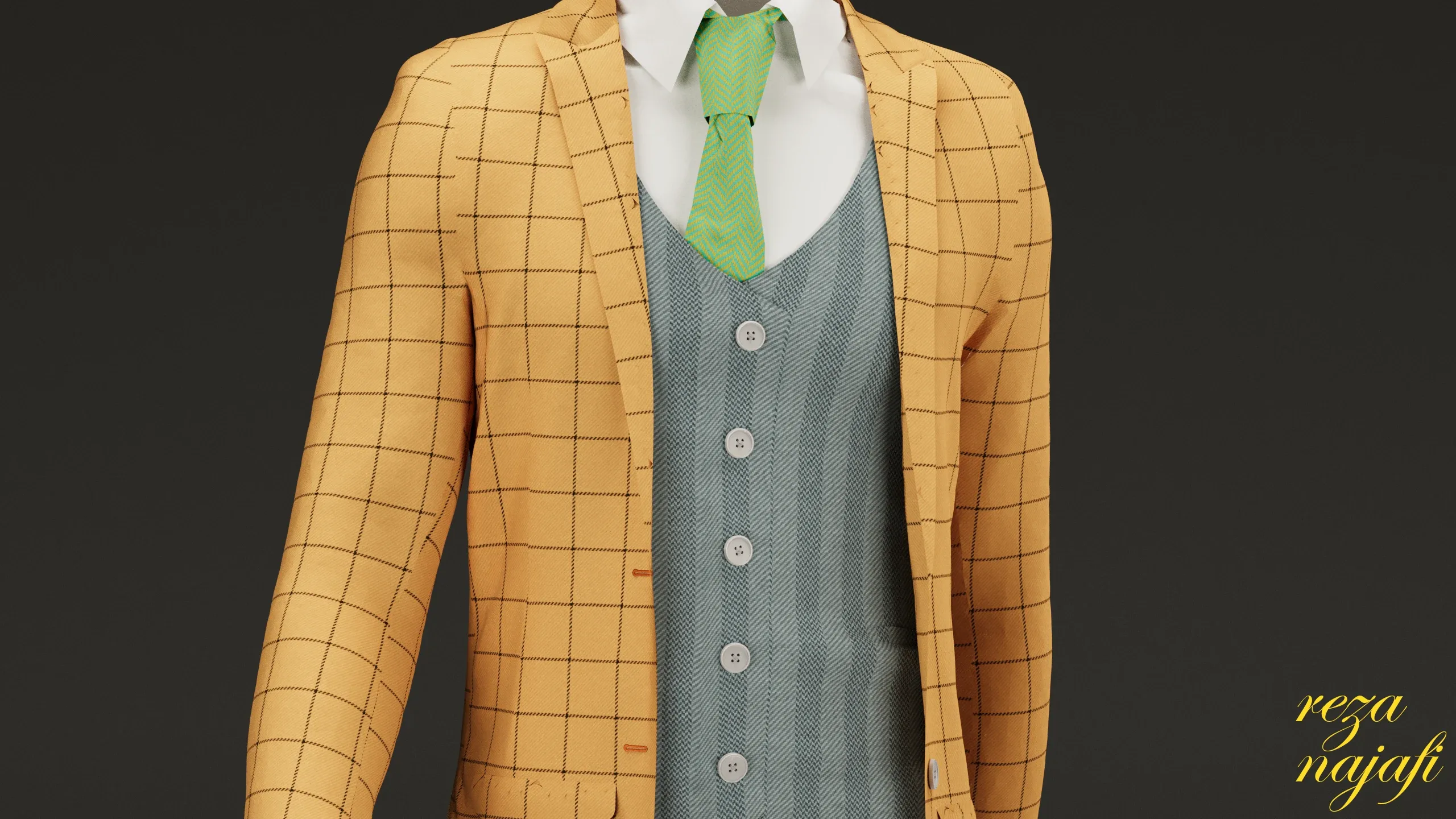 Men's classic suit for marvelous designer