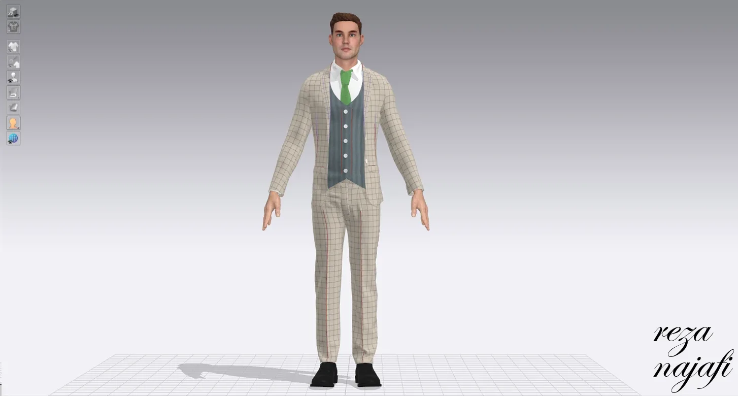 Men's classic suit for marvelous designer