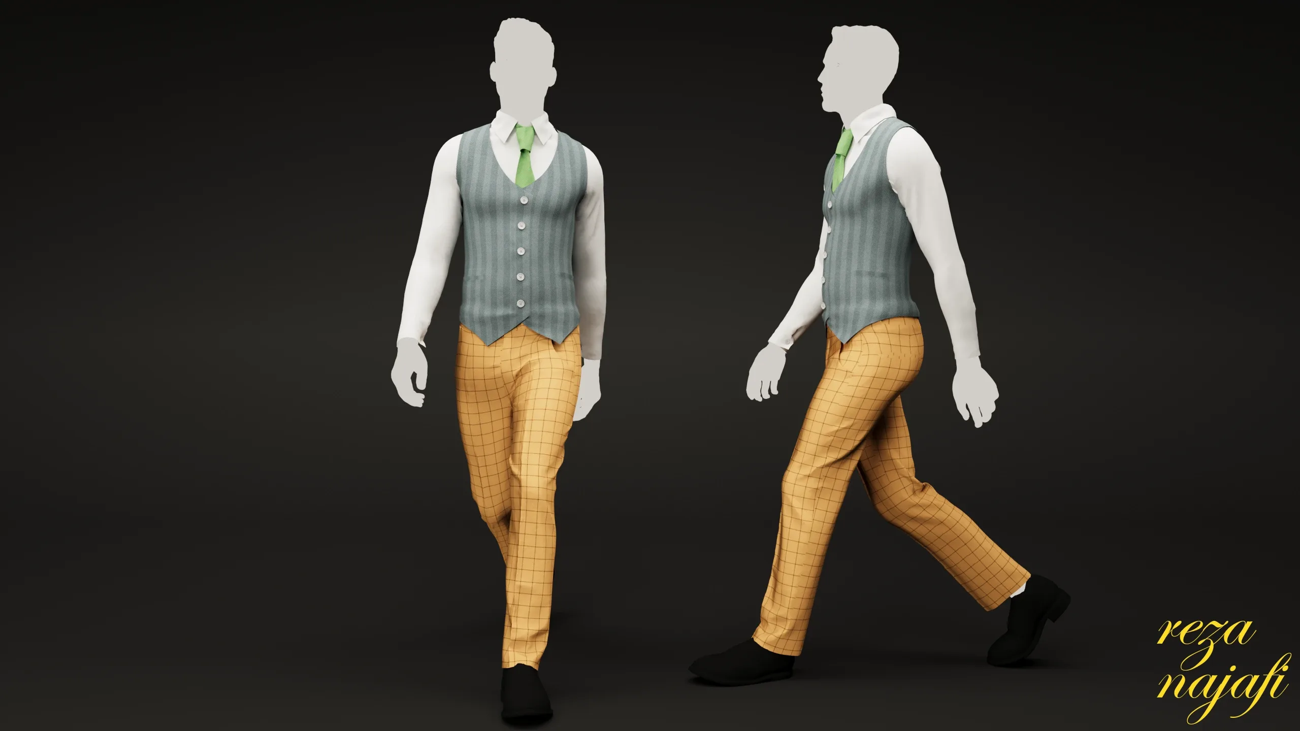 Men's classic suit for marvelous designer