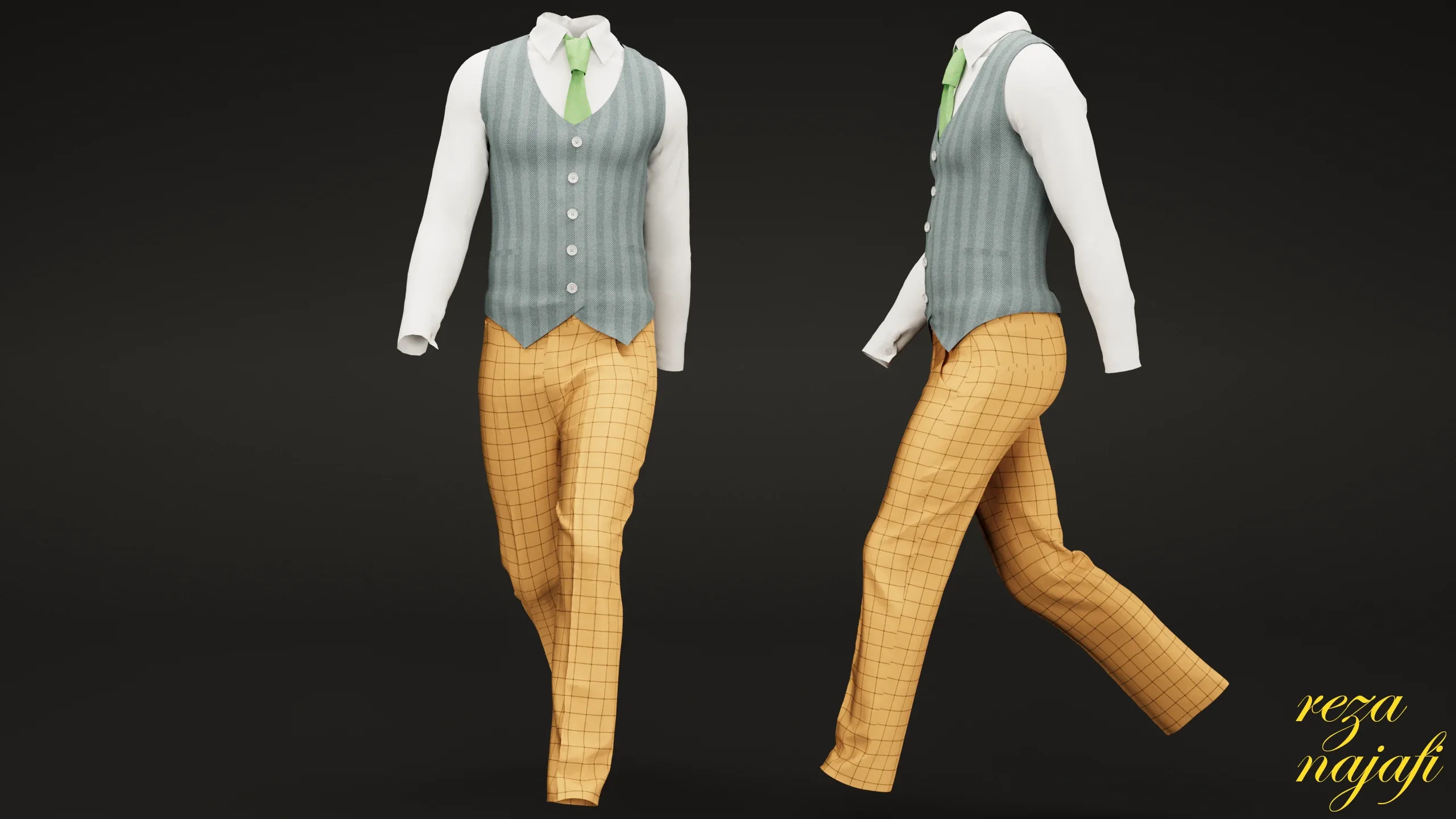 Men's classic suit for marvelous designer